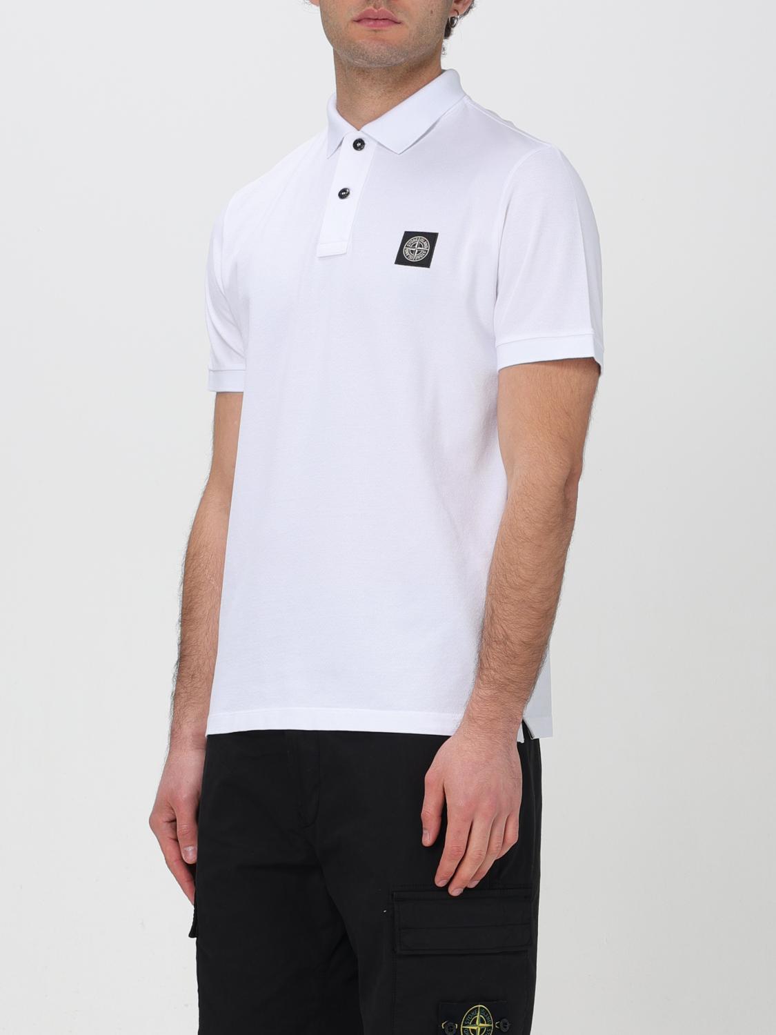 STONE ISLAND POLO: Polo herren Stone Island, Weiß - Img 4