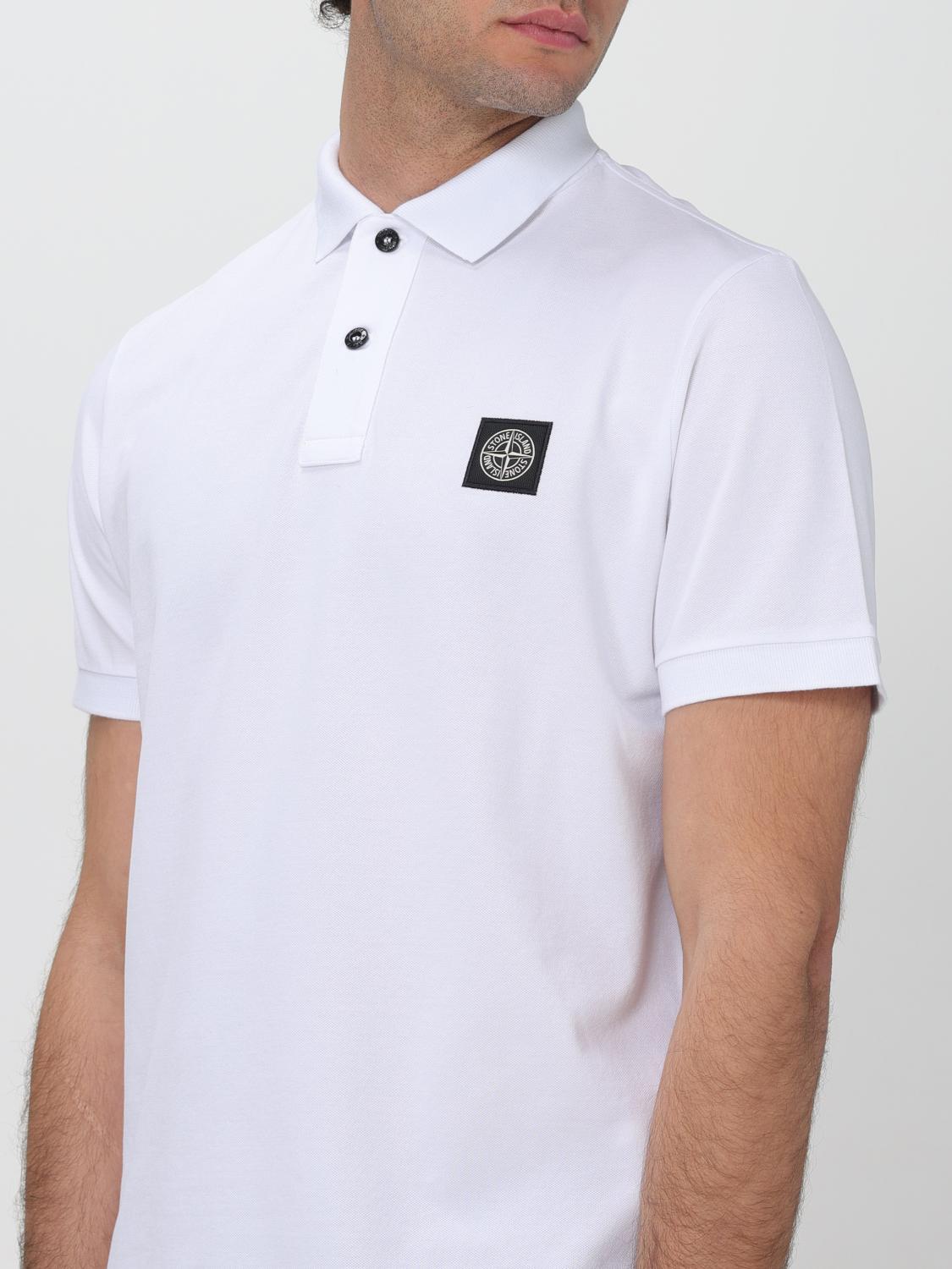STONE ISLAND POLO: Polo herren Stone Island, Weiß - Img 5