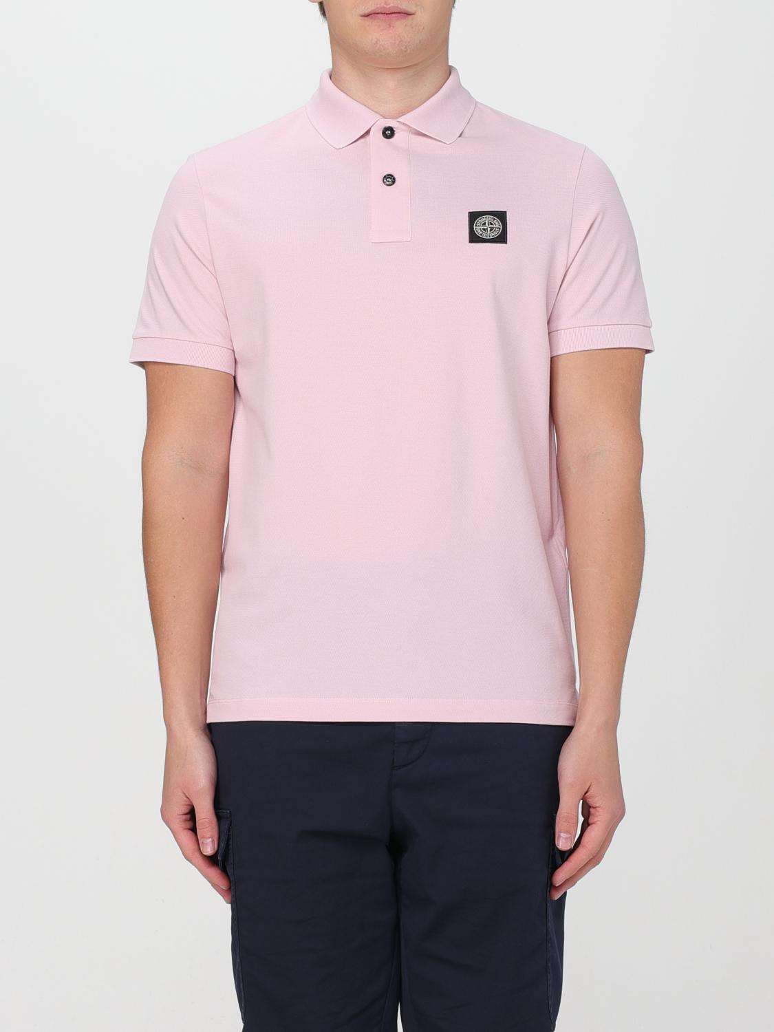 STONE ISLAND POLO: Polo herren Stone Island, Pink - Img 1