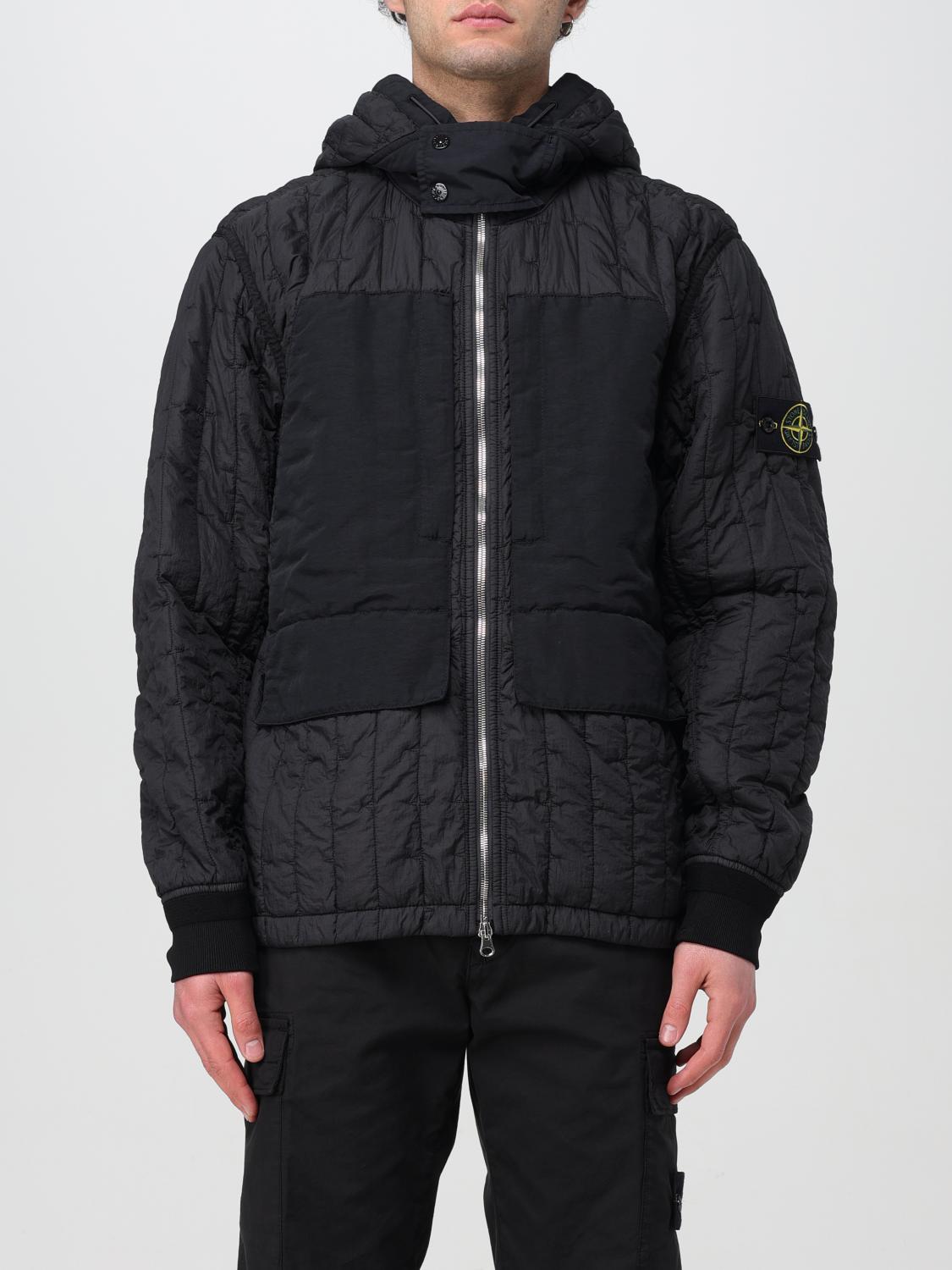 STONE ISLAND Jacket men Black Stone Island jacket 40731 online at GIGLIO.COM