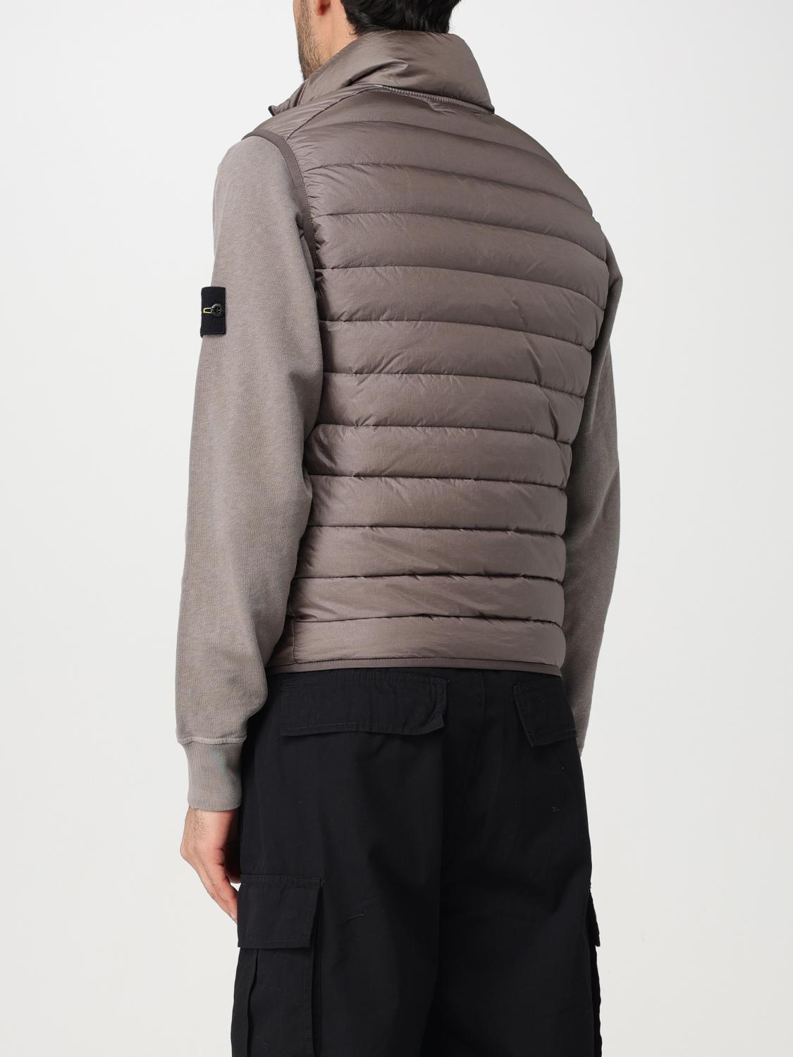 STONE ISLAND GILET: Gilet Stone Island in nylon trapuntato, Grigio - Img 3