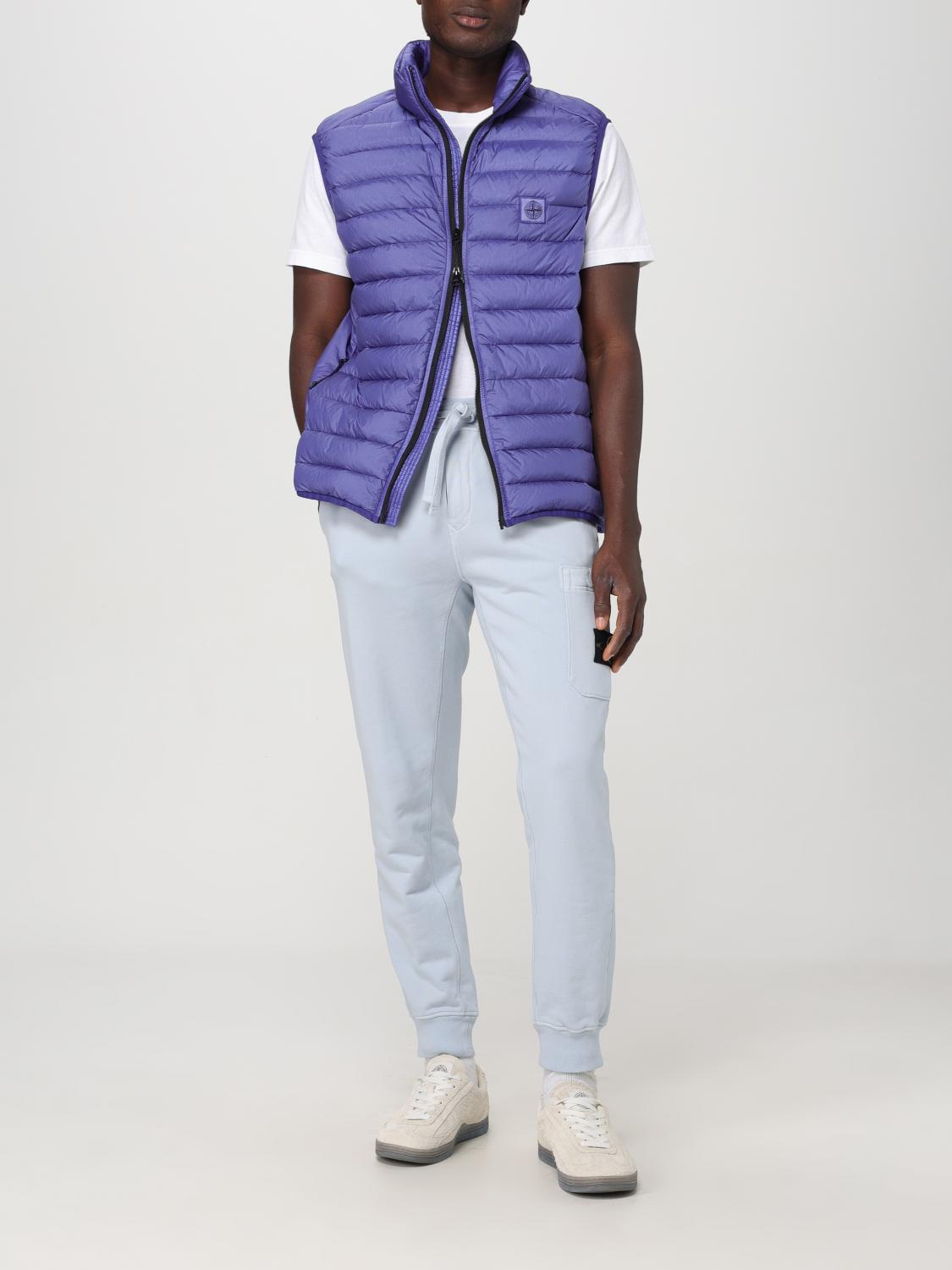 STONE ISLAND GILET: Gilet Stone Island in nylon trapuntato, Lavanda - Img 2
