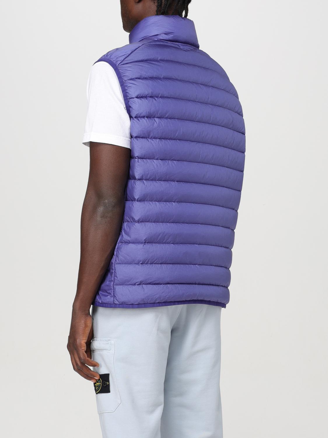STONE ISLAND GILET: Gilet Stone Island in nylon trapuntato, Lavanda - Img 3