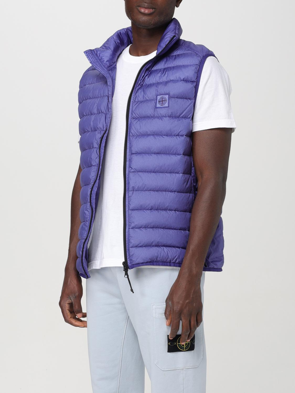 STONE ISLAND GILET: Gilet Stone Island in nylon trapuntato, Lavanda - Img 4