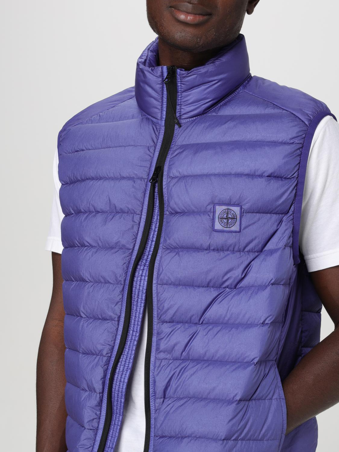 STONE ISLAND GILET: Gilet Stone Island in nylon trapuntato, Lavanda - Img 5