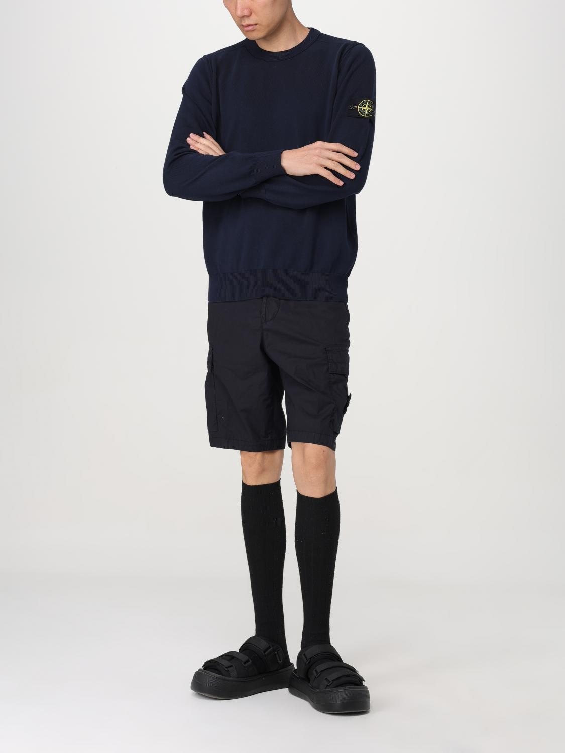STONE ISLAND SWEATER: Sweater men Stone Island, Blue - Img 2