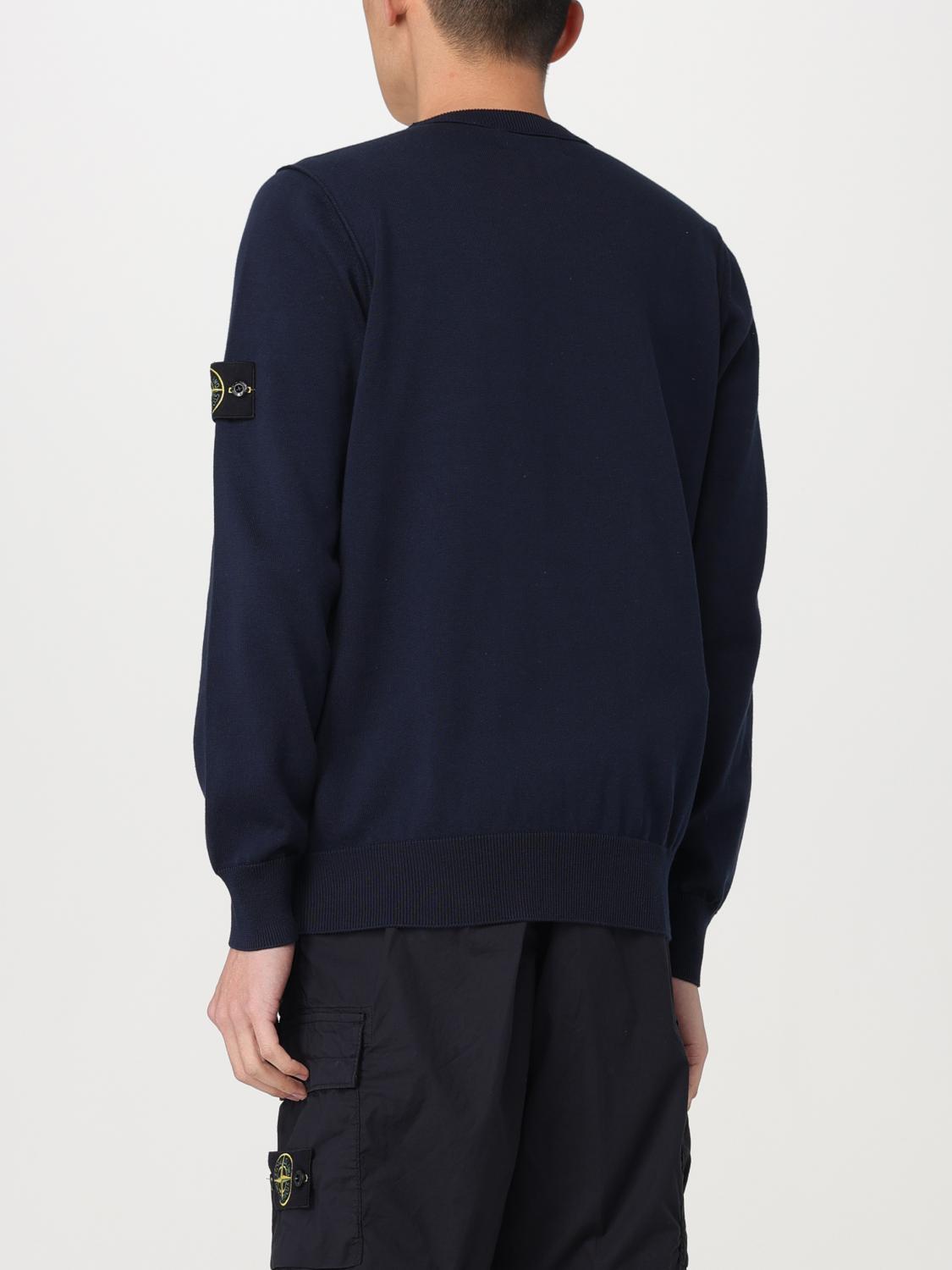 STONE ISLAND SWEATER: Sweater men Stone Island, Blue - Img 3