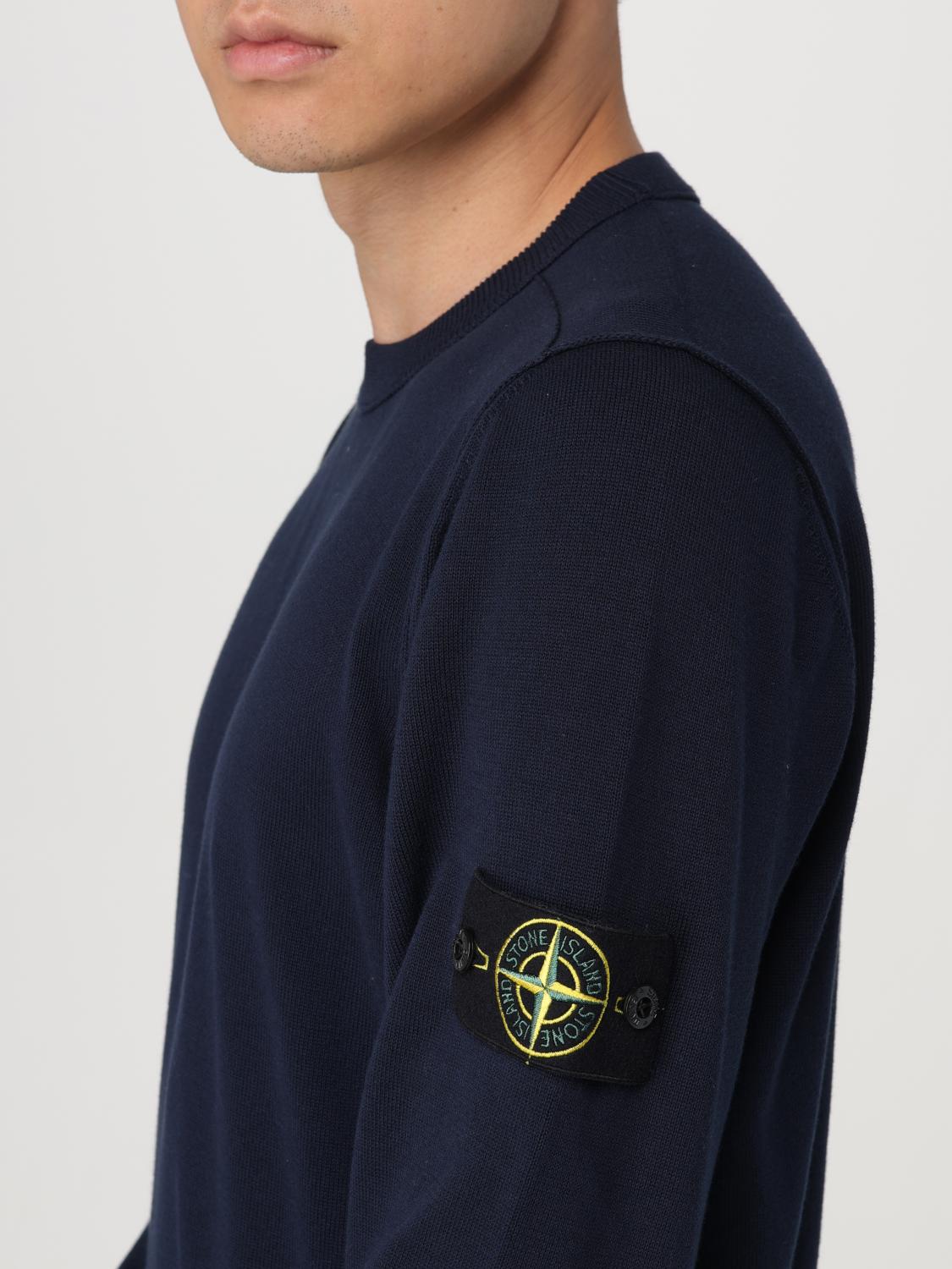 STONE ISLAND SWEATER: Sweater men Stone Island, Blue - Img 5