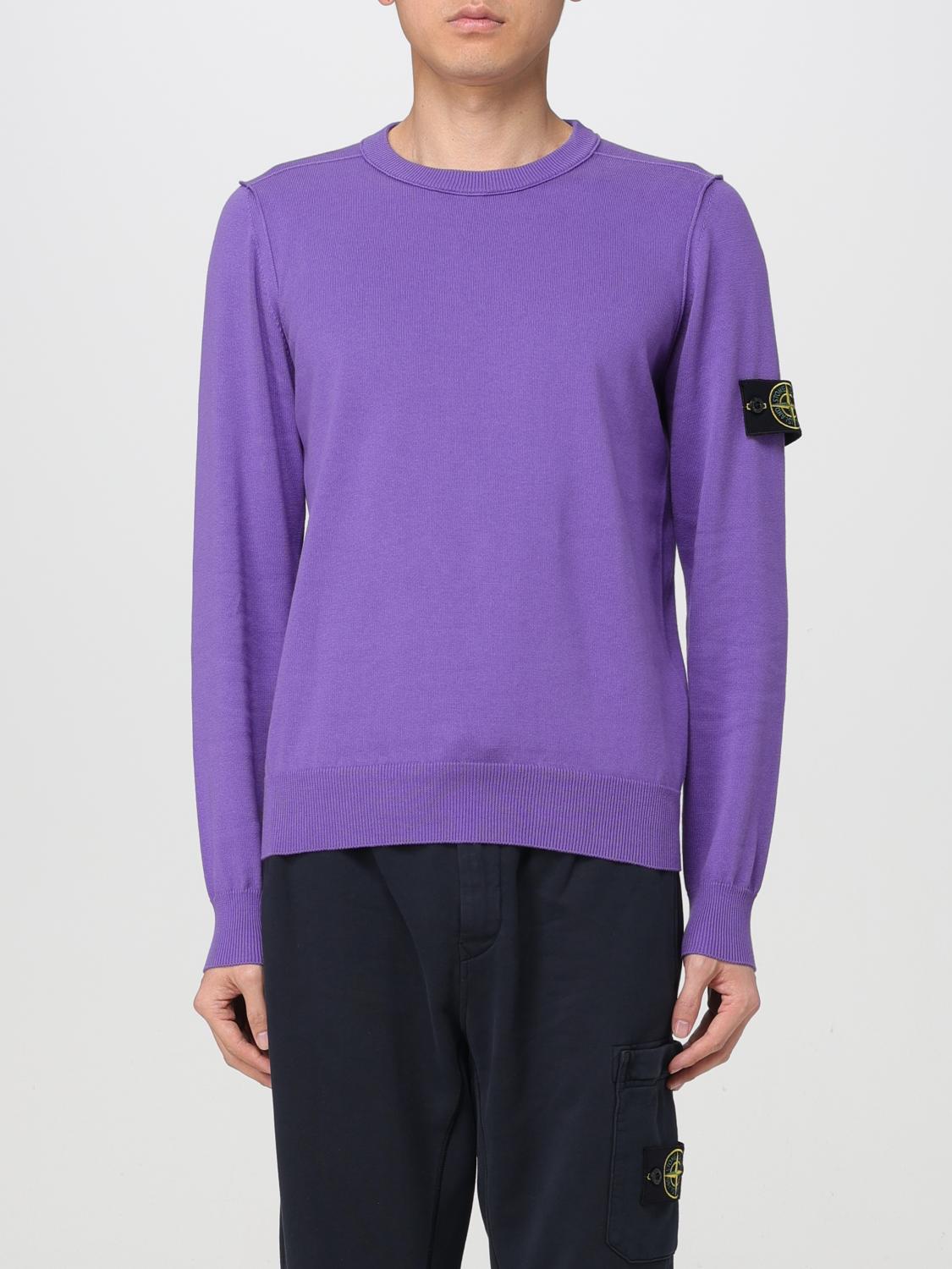 STONE ISLAND PULL: Pull homme Stone Island, Lavande - Img 1