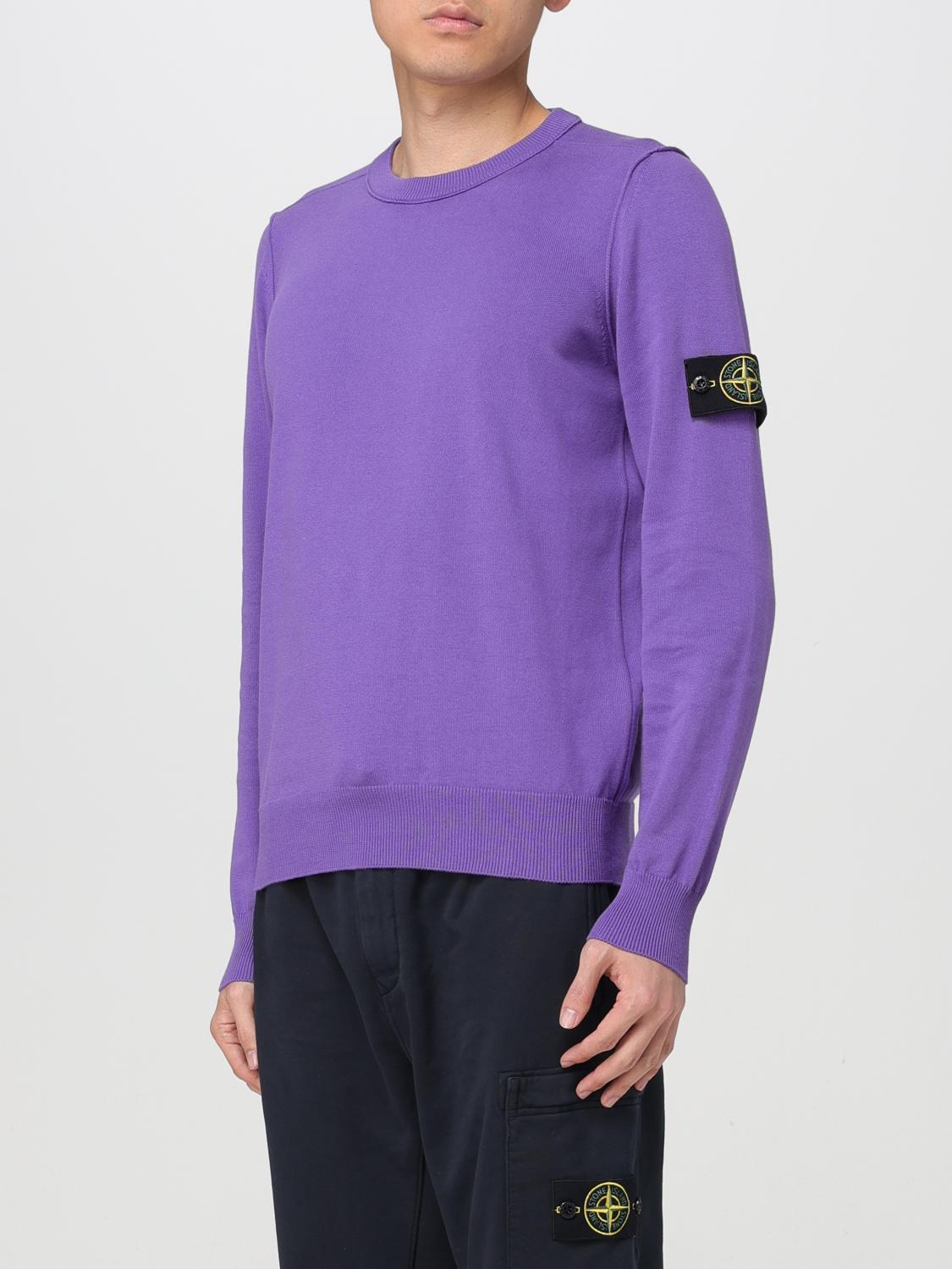 STONE ISLAND PULL: Pull homme Stone Island, Lavande - Img 4