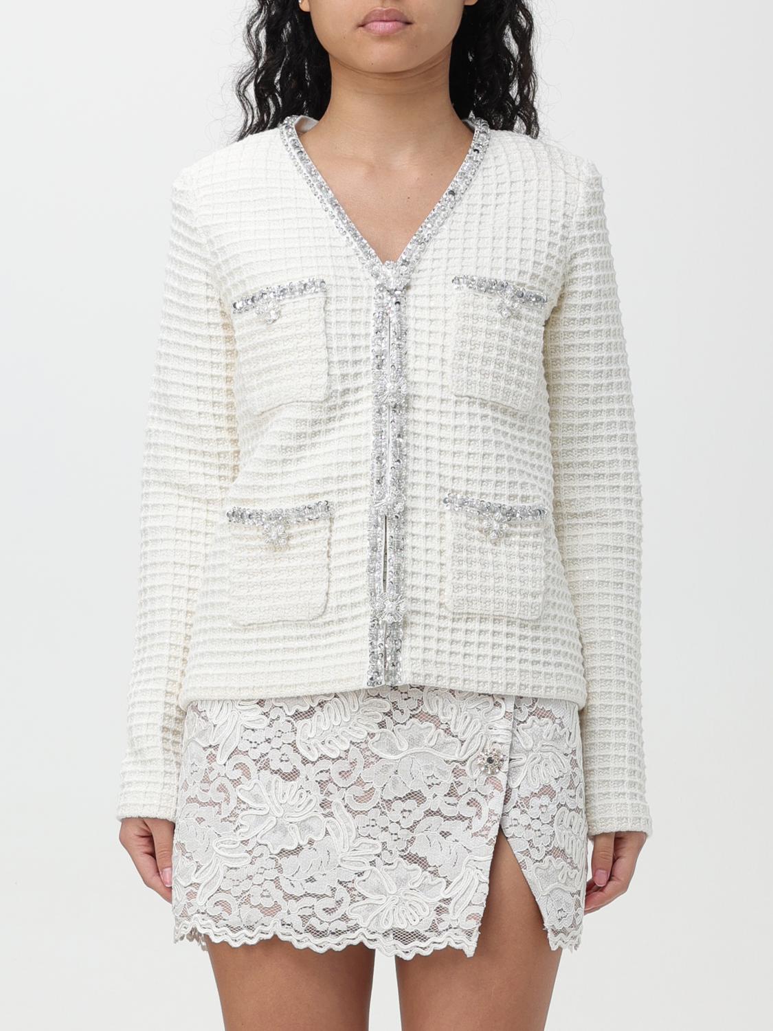 self portrait カーディガン Self Portrait Pearl-Trim Sequin