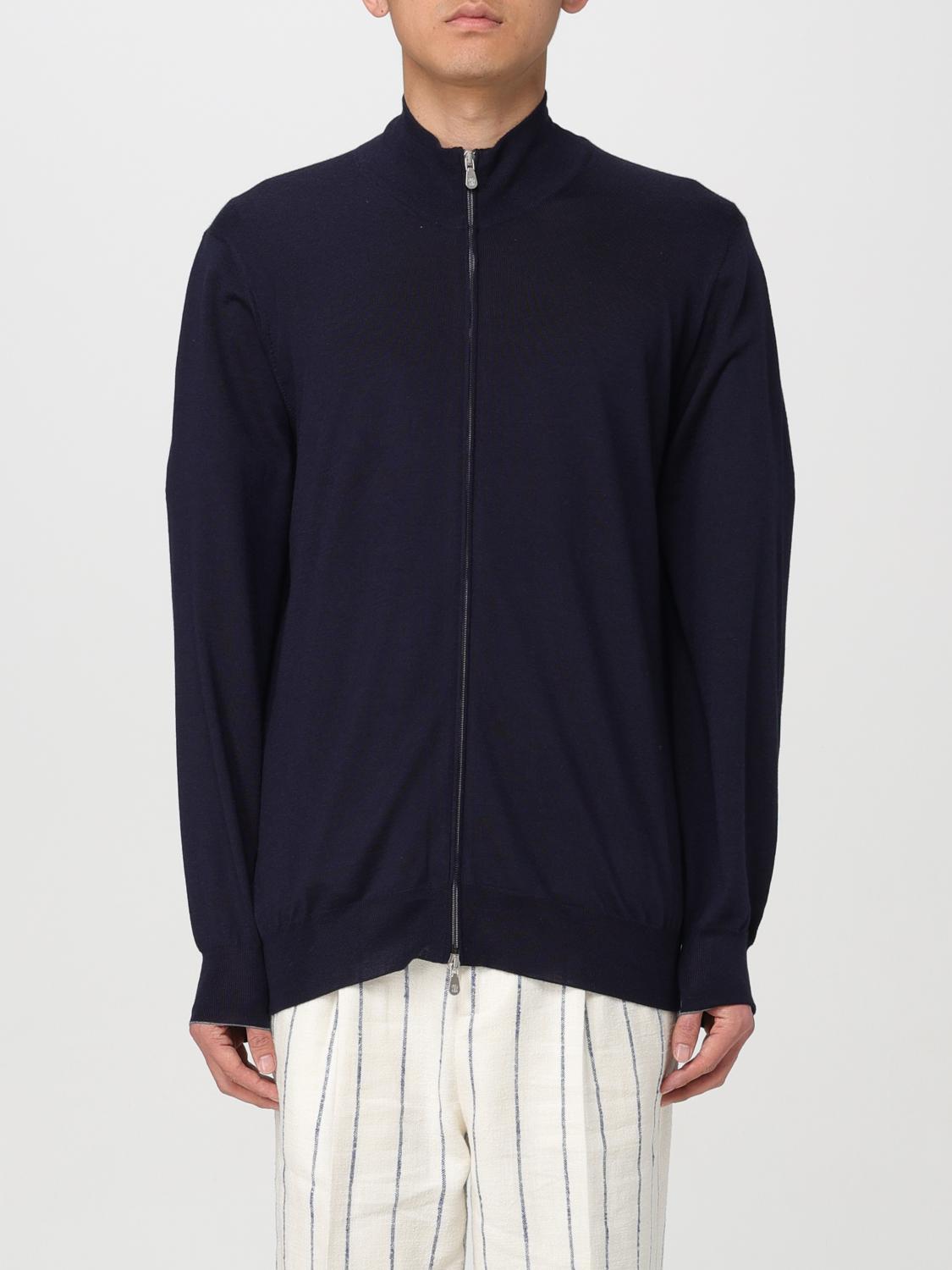 BRUNELLO CUCINELLI PULLOVER: Cardigan mit Reißverschluss Brunello Cucinelli, Navy - Img 1