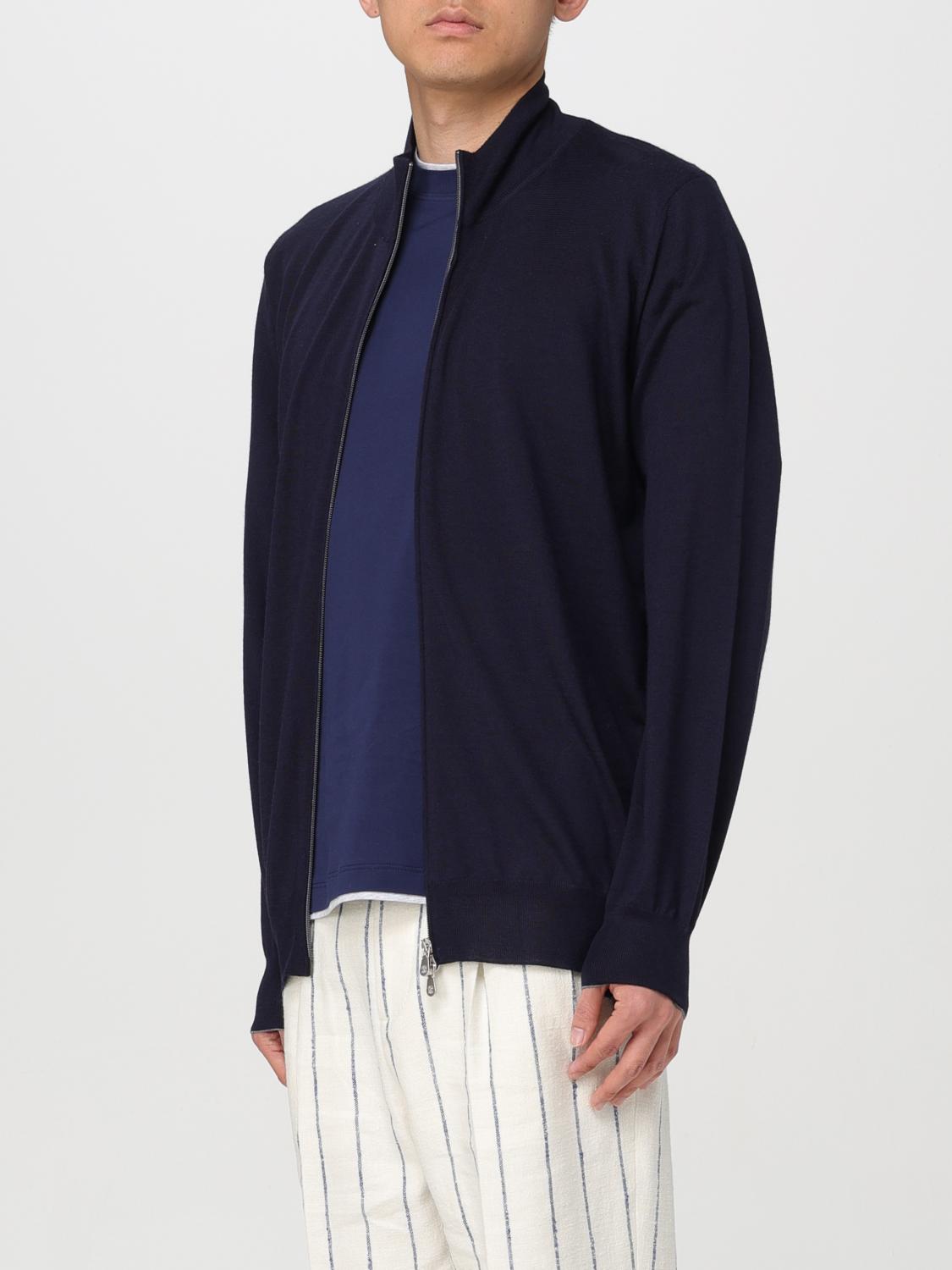 BRUNELLO CUCINELLI PULLOVER: Cardigan mit Reißverschluss Brunello Cucinelli, Navy - Img 4