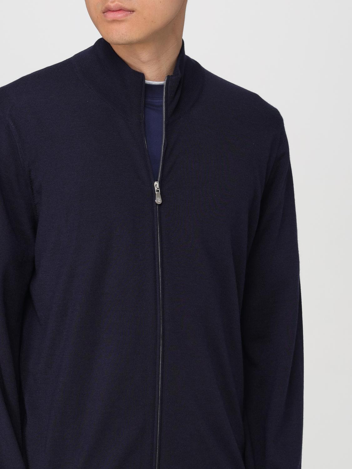 BRUNELLO CUCINELLI PULLOVER: Cardigan mit Reißverschluss Brunello Cucinelli, Navy - Img 5