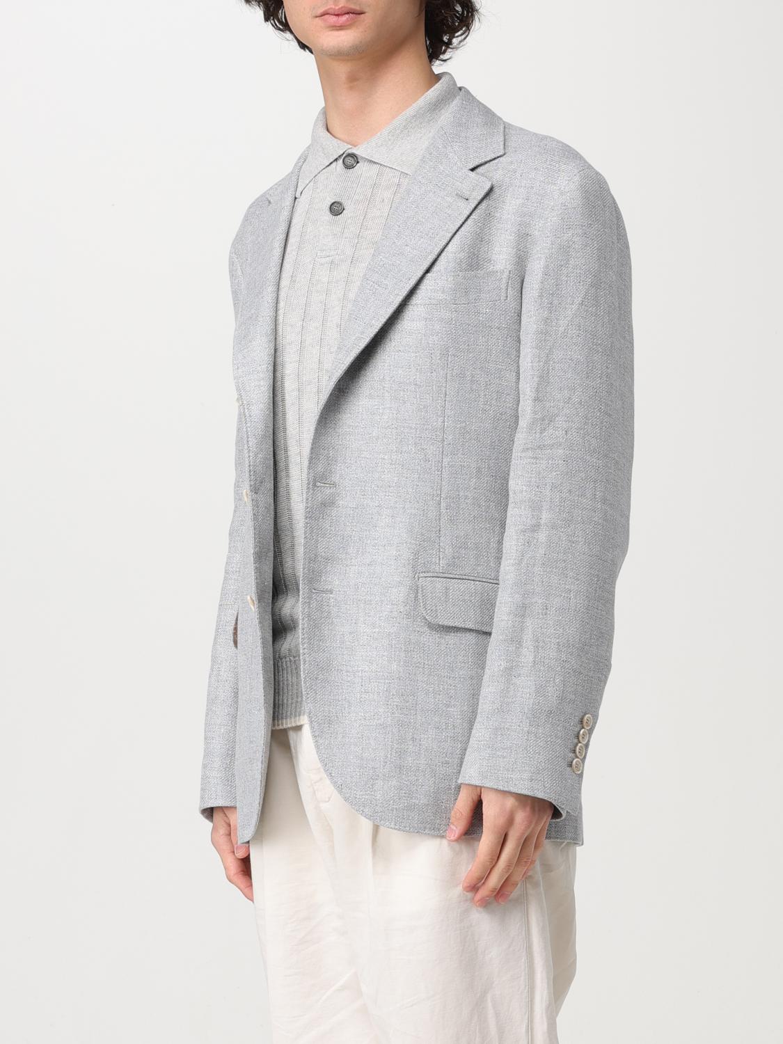 BRUNELLO CUCINELLI BLAZER: Jacket men Brunello Cucinelli, Grey - Img 4