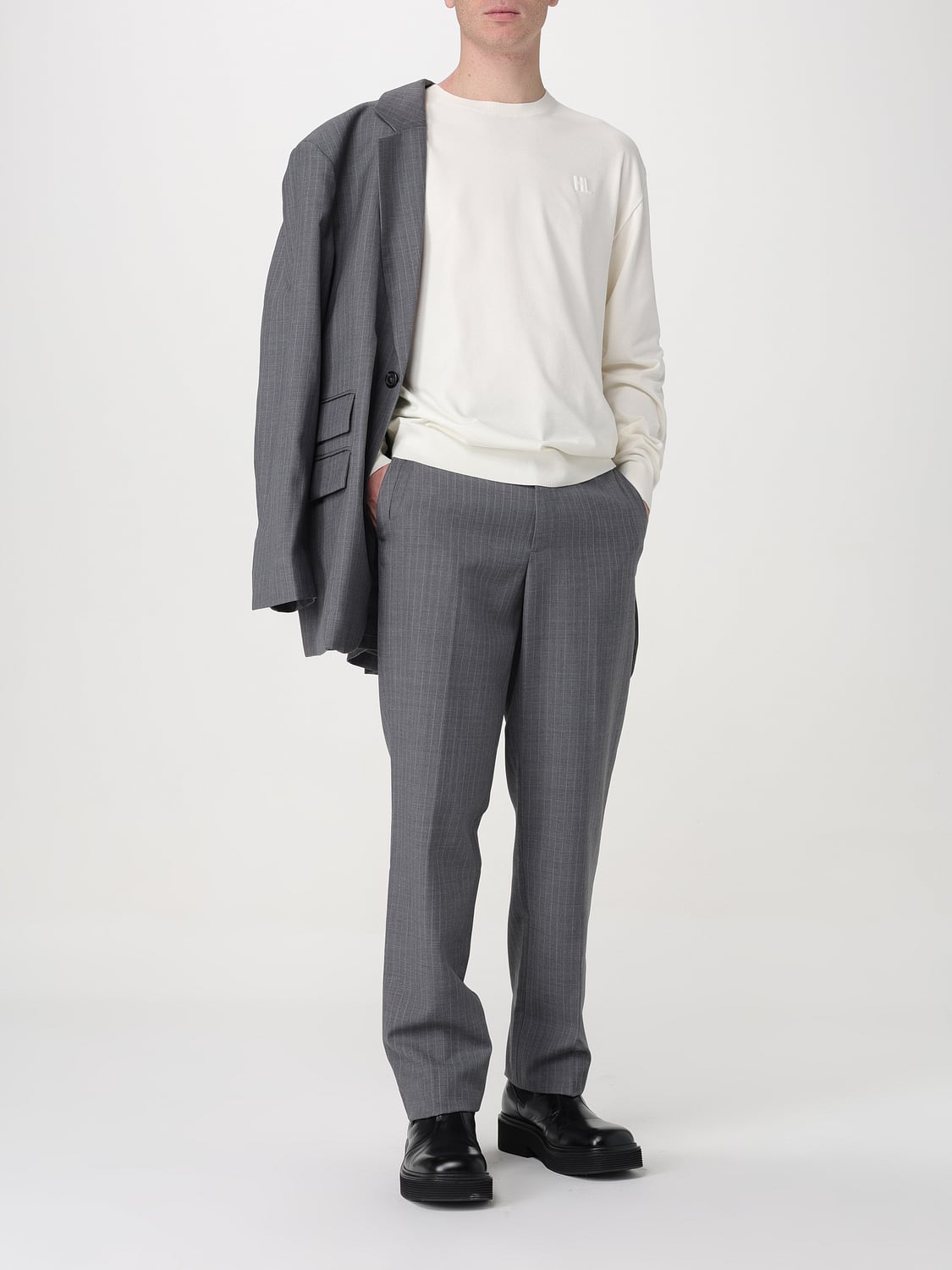HELMUT LANG 팬츠: 팬츠 남성 Helmut Lang, 그레이 - Img 2