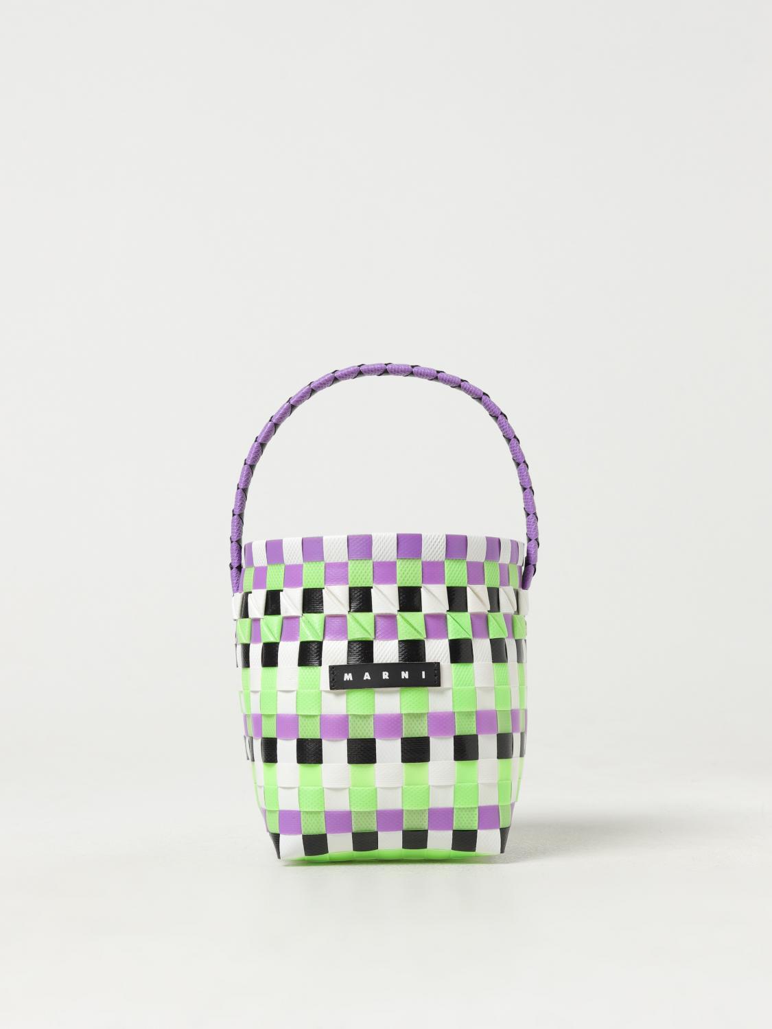 MARNI BORSA: Borsa Marni in polipropilene intrecciato, Verde - Img 1