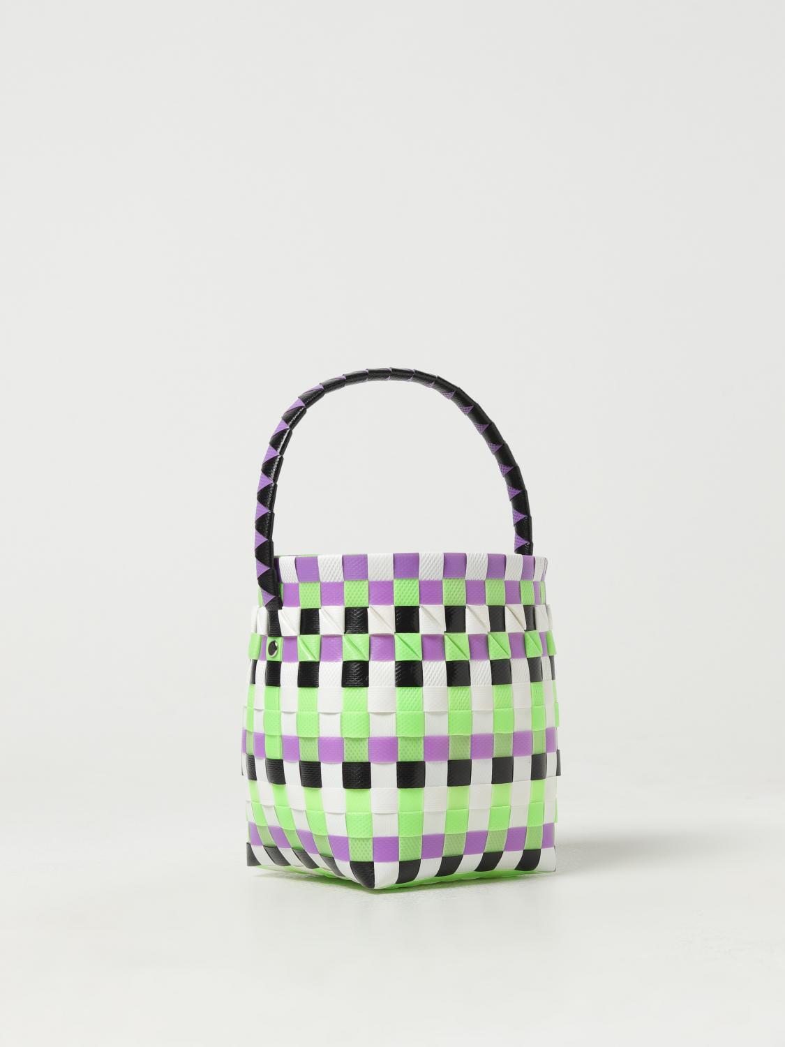 MARNI BORSA: Borsa Marni in polipropilene intrecciato, Verde - Img 2