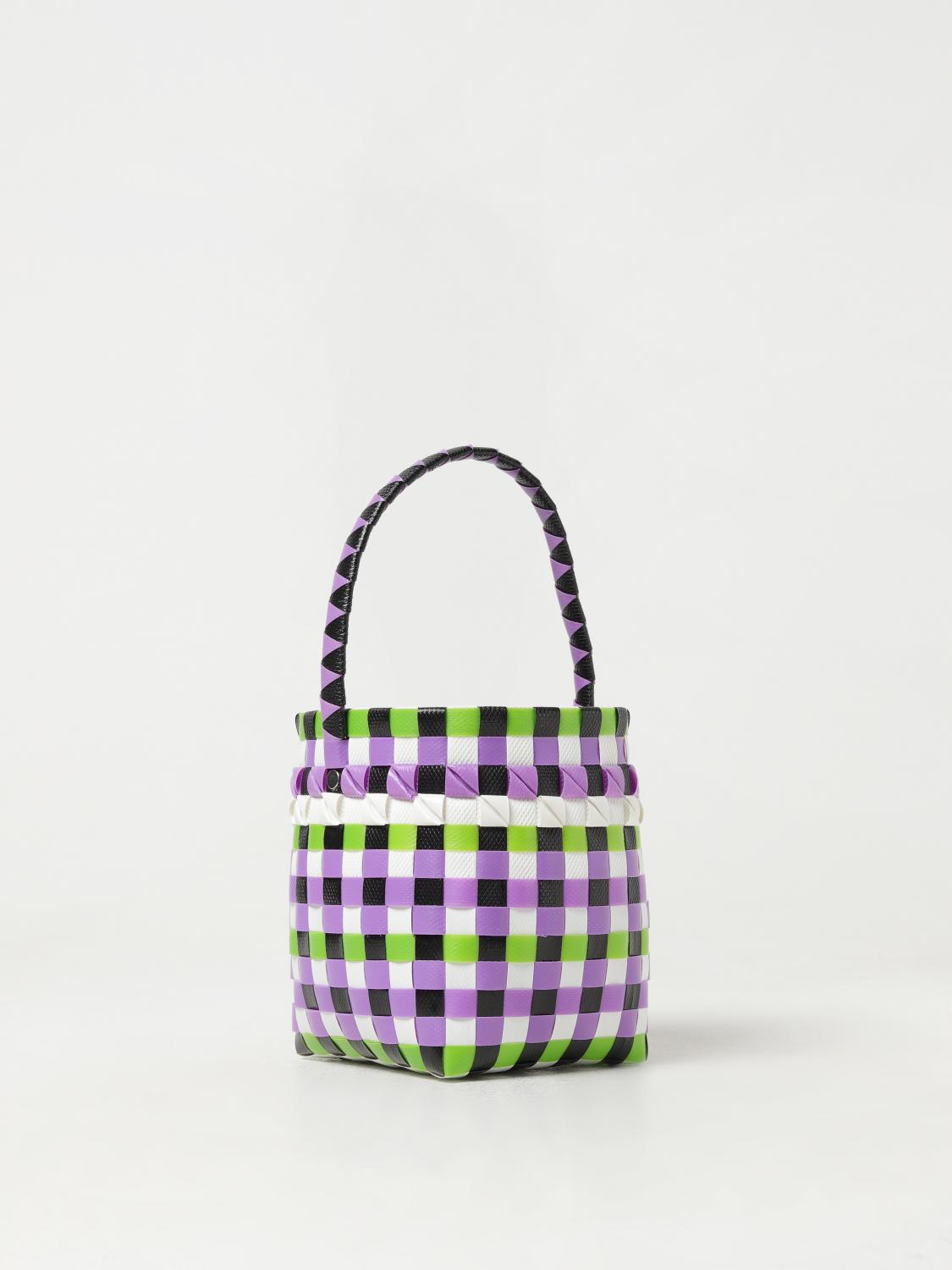 MARNI BORSA: Borsa Marni in polipropilene intrecciato, Viola - Img 2