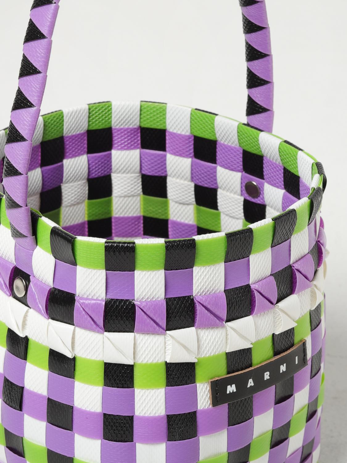 MARNI BORSA: Borsa Marni in polipropilene intrecciato, Viola - Img 3