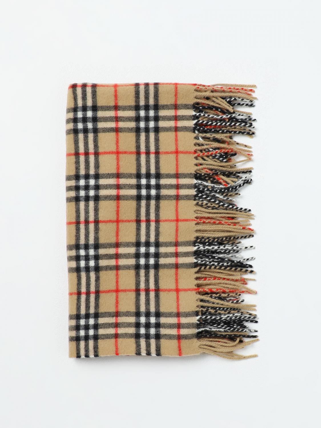 BURBERRY SCIARPA: Sciarpa Burberry in cashmere check, Beige - Img 1