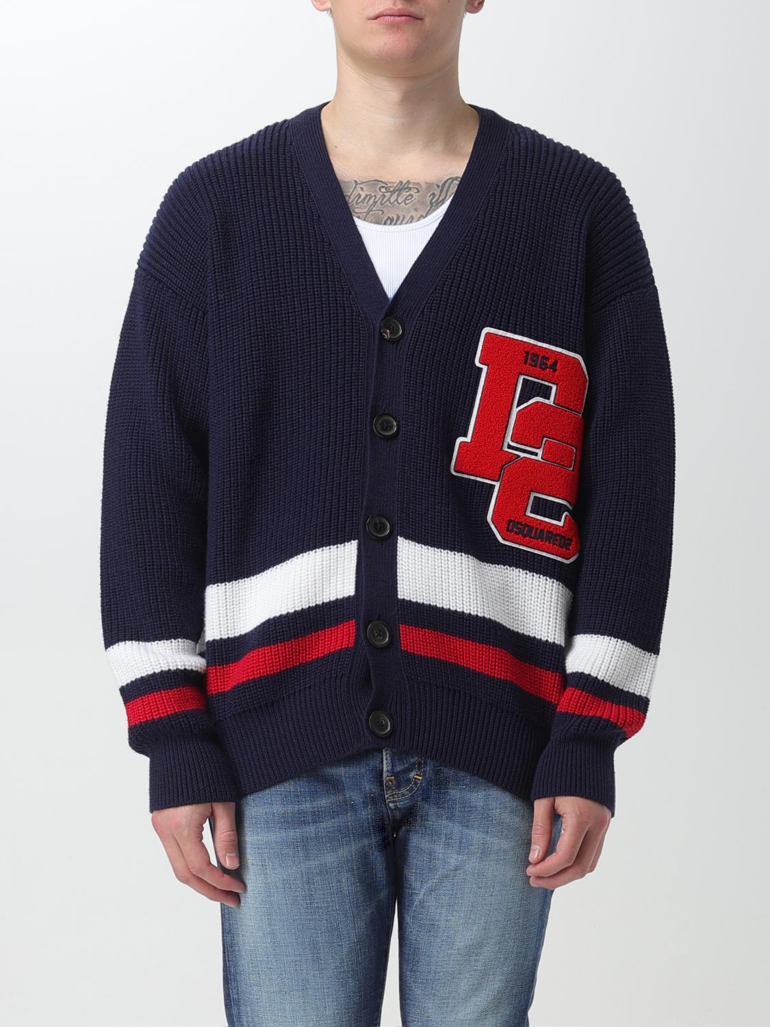 Cardigan Sweaters Dsquared2 Cardigan DSQUARED2: Cardigan Men Blue
