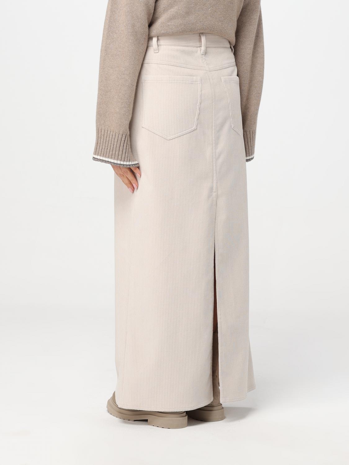 BRUNELLO CUCINELLI ベージュスカート レディース エレガント＆カジュアルスカート | Brunello Cucinelli