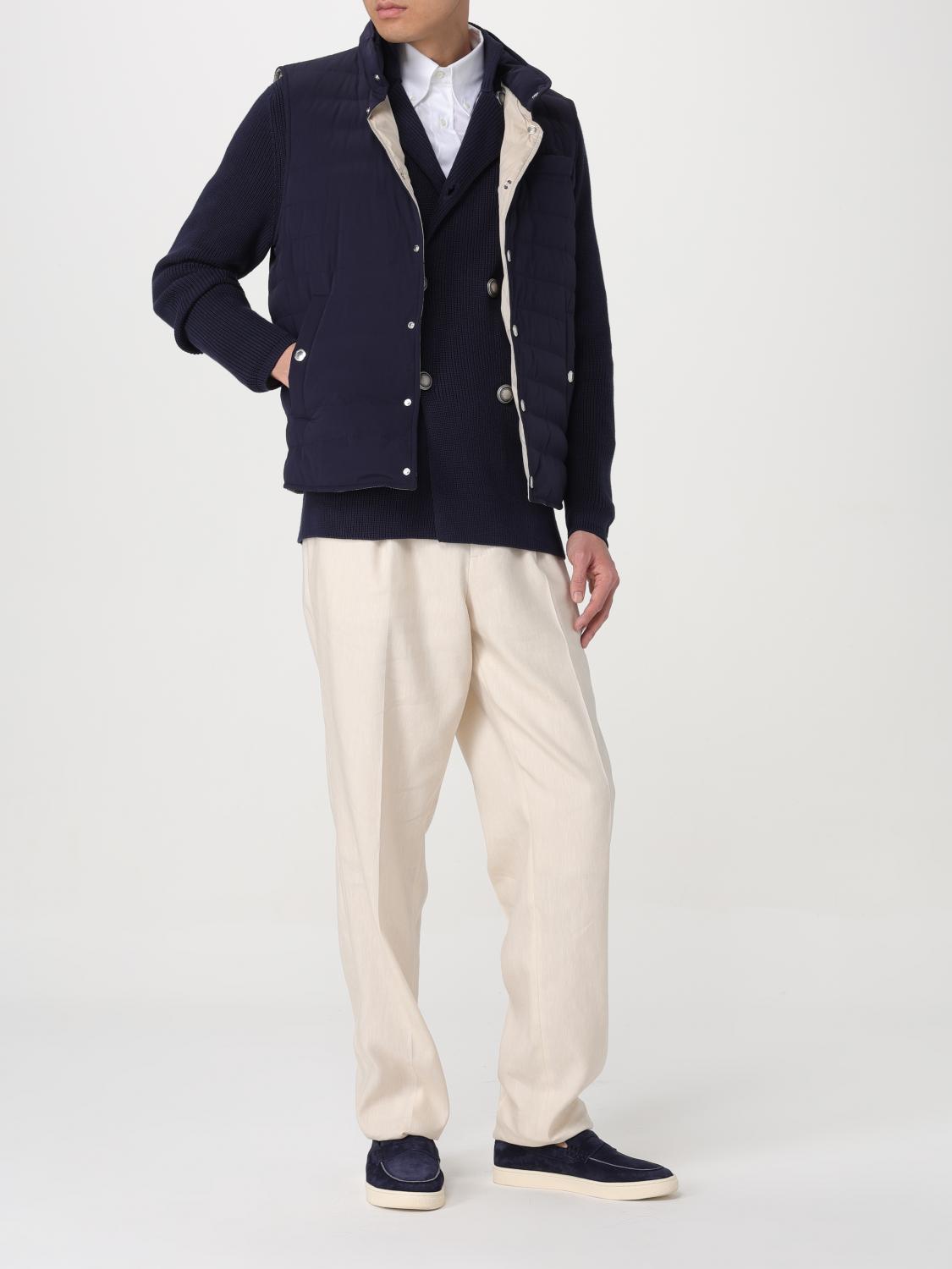 BRUNELLO CUCINELLI CHALECO: Chaleco hombre Brunello Cucinelli, Azul Oscuro - Img 2