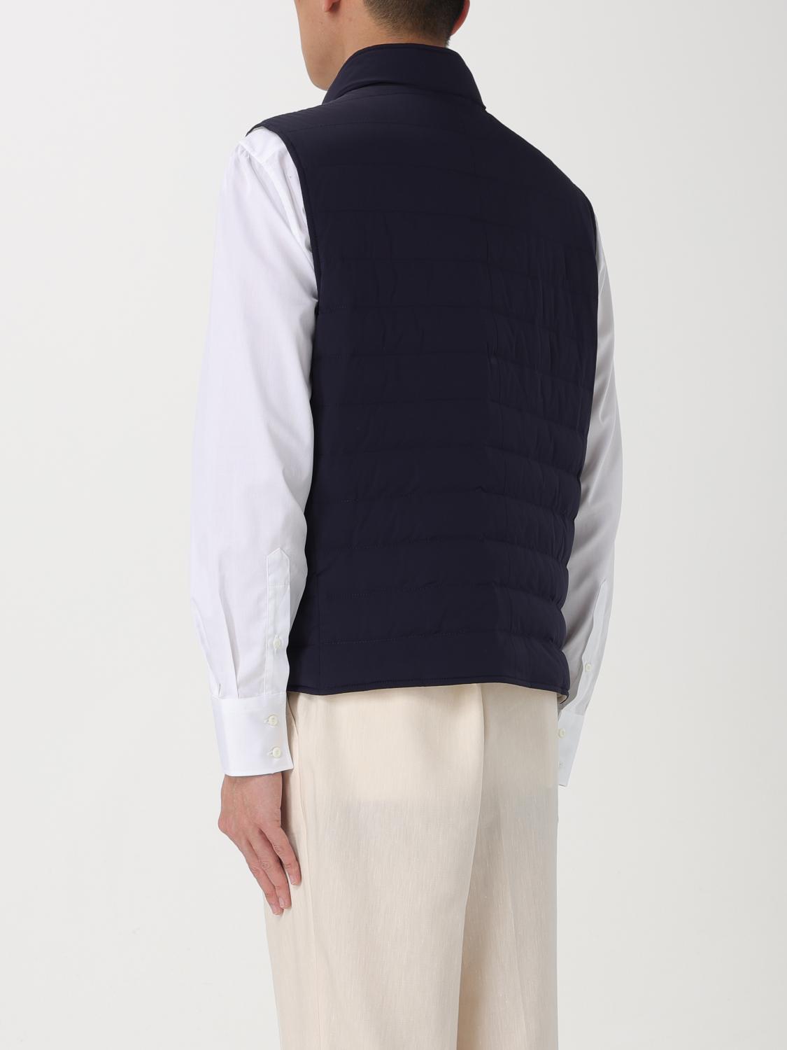 BRUNELLO CUCINELLI CHALECO: Chaleco hombre Brunello Cucinelli, Azul Oscuro - Img 3
