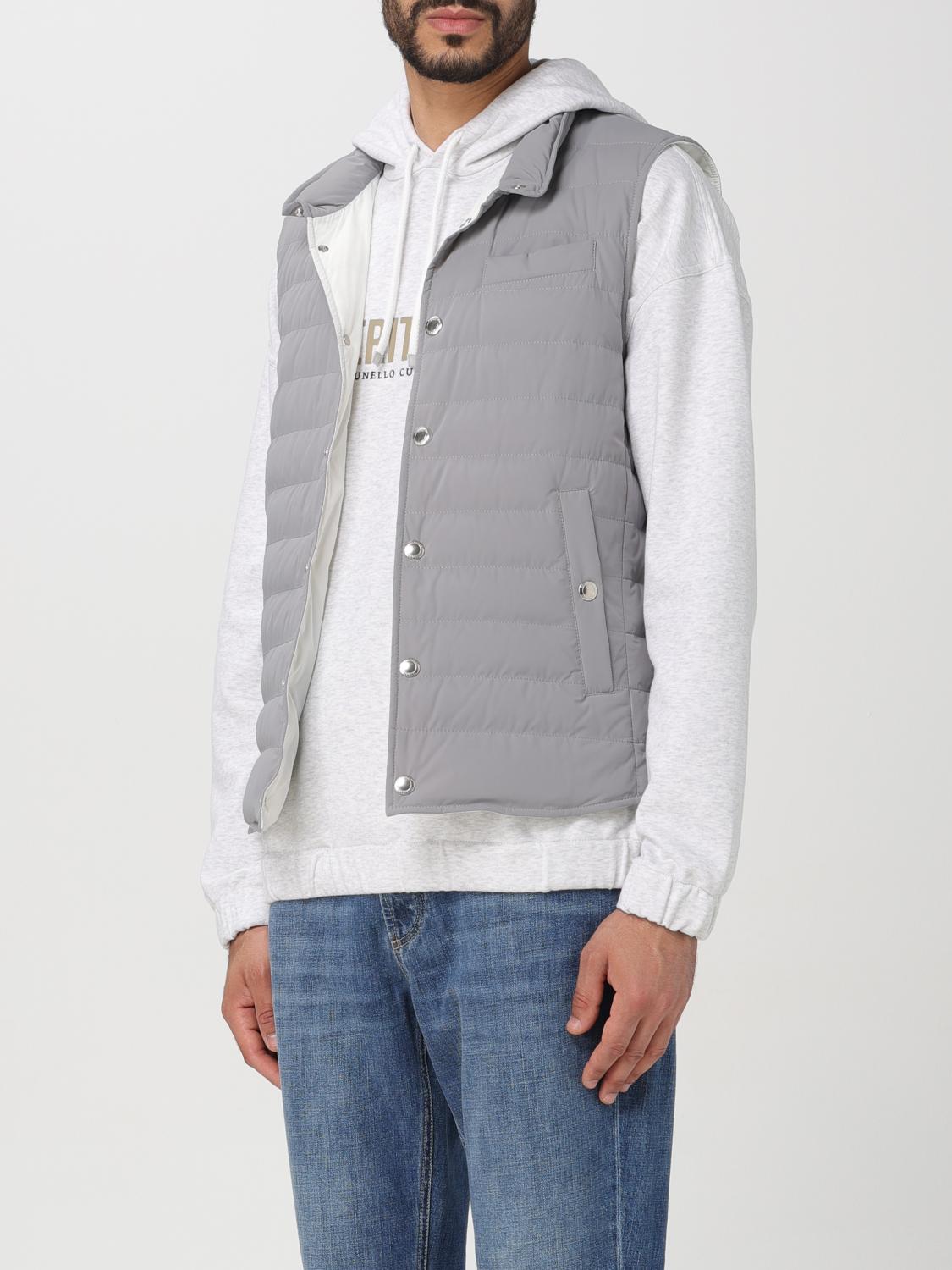 BRUNELLO CUCINELLI：スーツベスト メンズ - グレー | GIGLIO.COM