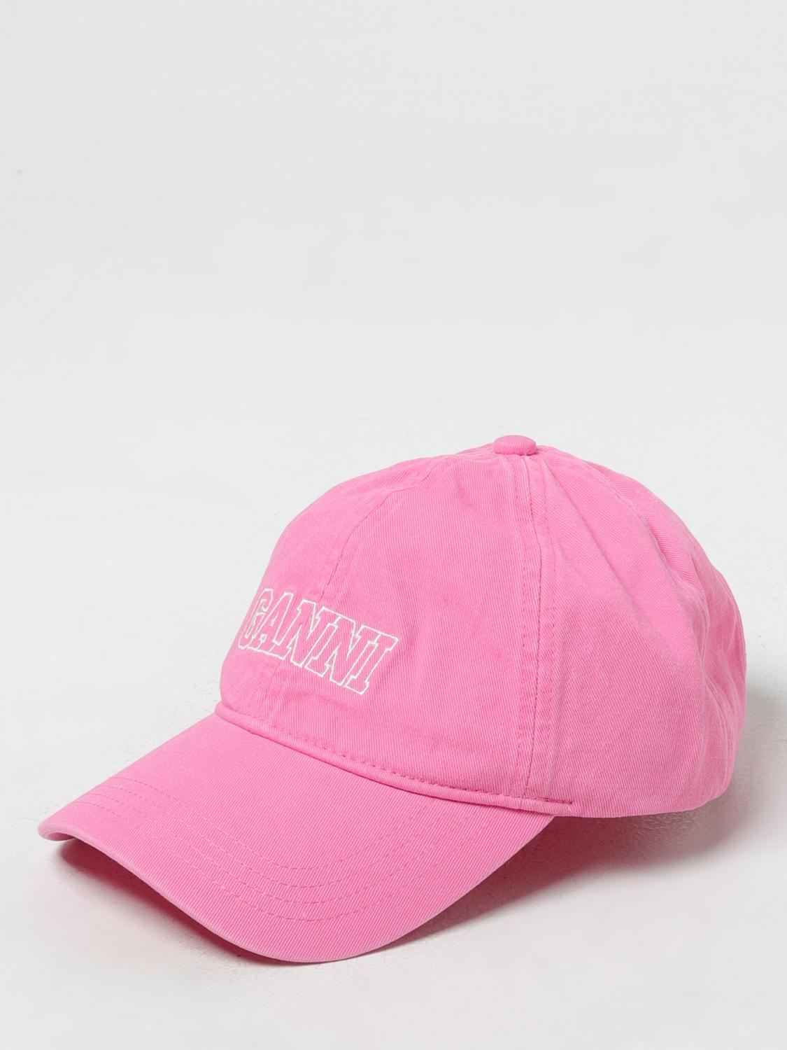 ハット Ganni Women's Logo Lettering Cap Pink A5529-483 GANNI: Hat woman - Pink | Ganni hat A5529 online at GIGLIO.COM