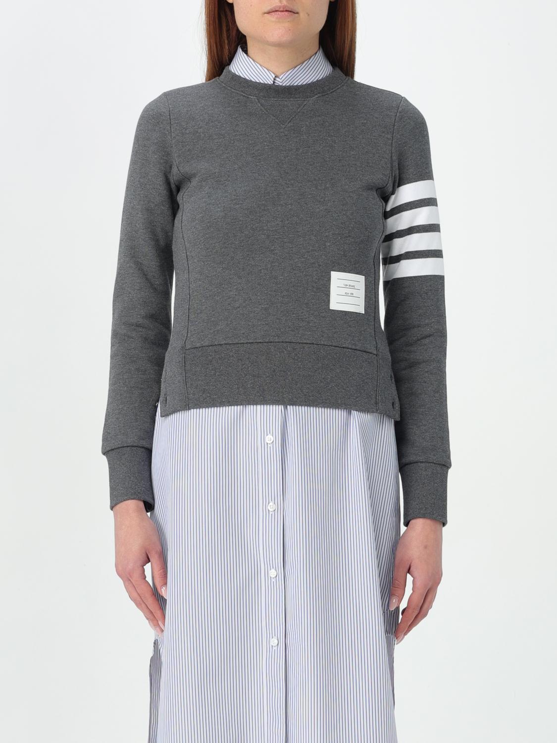 THOM BROWNE SUDADERA: Jersey mujer Thom Browne, Gris Ratón - Img 1