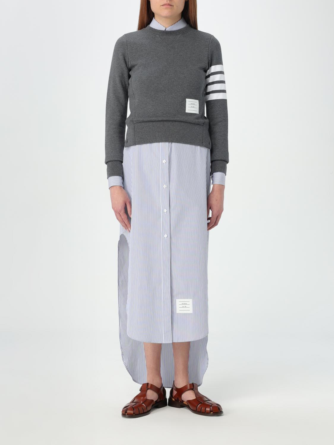 THOM BROWNE SUDADERA: Jersey mujer Thom Browne, Gris Ratón - Img 2