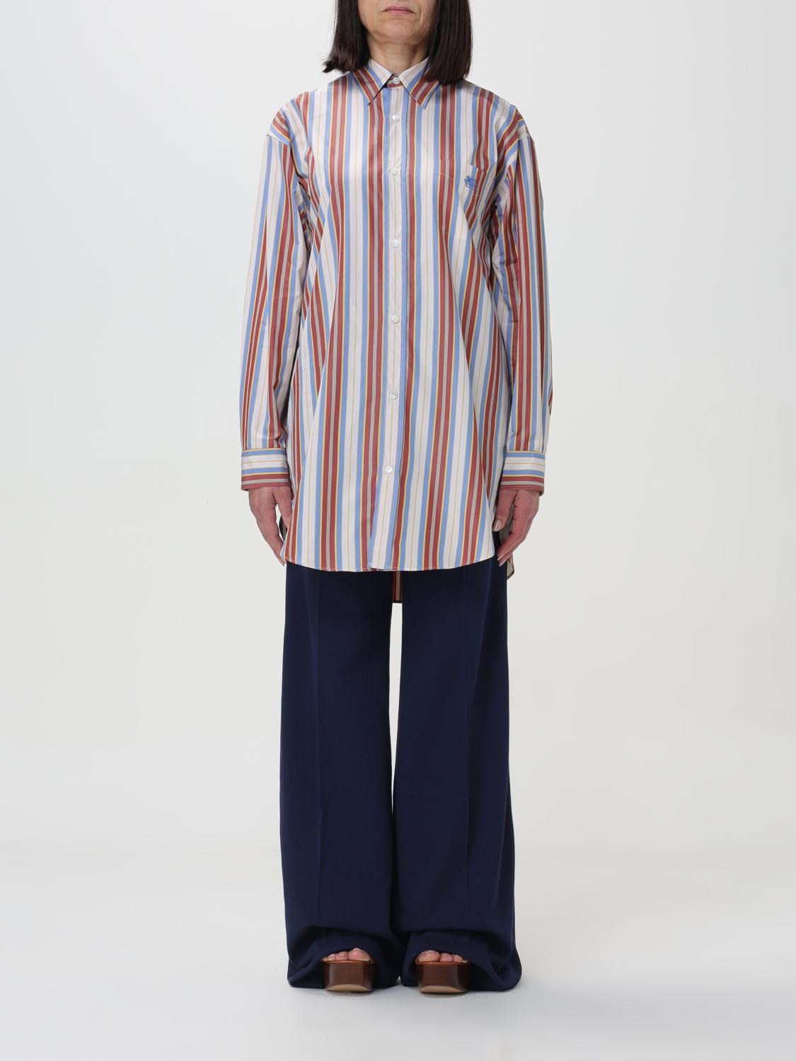 ETRO CAMICIA: Camicia Etro in cotone a righe , Marrone - Img 1
