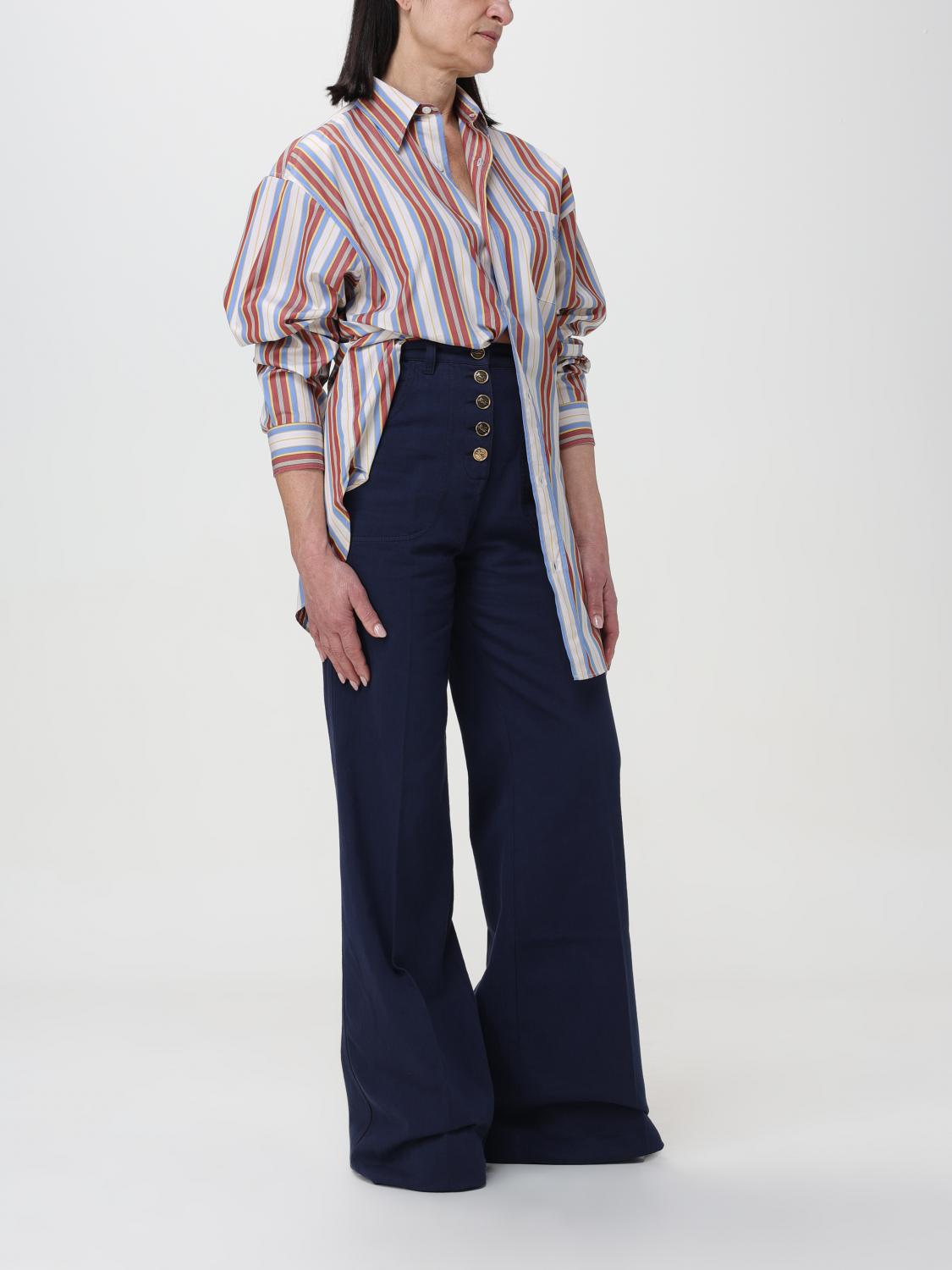 ETRO CAMICIA: Camicia Etro in cotone a righe , Marrone - Img 2