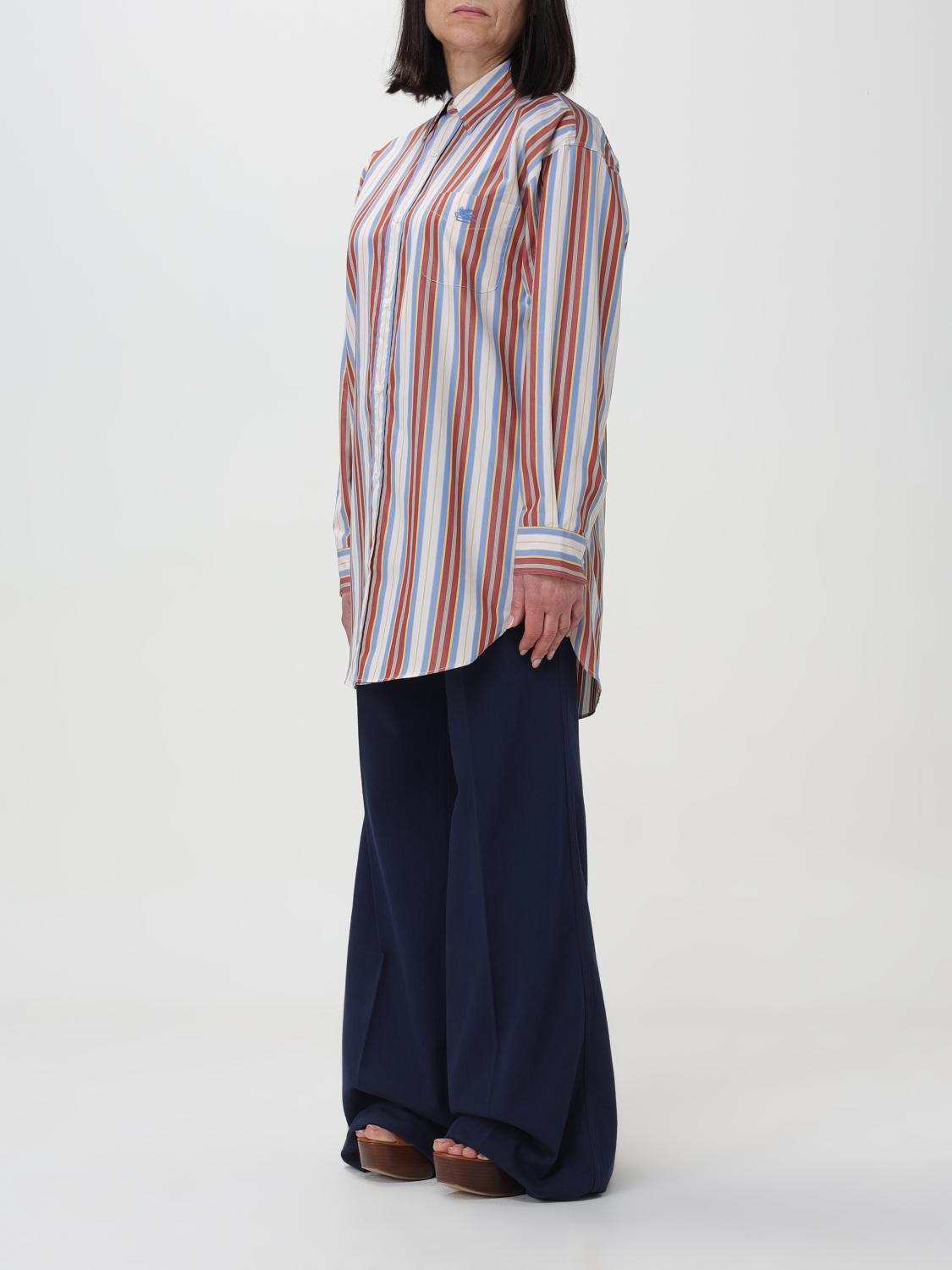 ETRO CAMICIA: Camicia Etro in cotone a righe , Marrone - Img 4