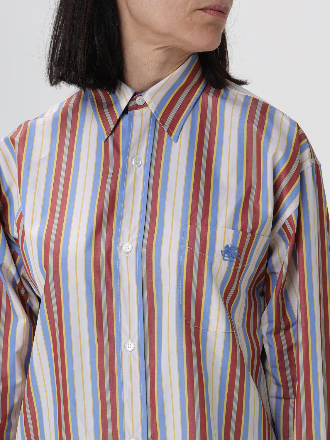 ETRO CAMICIA: Camicia Etro in cotone a righe , Marrone - Img 5