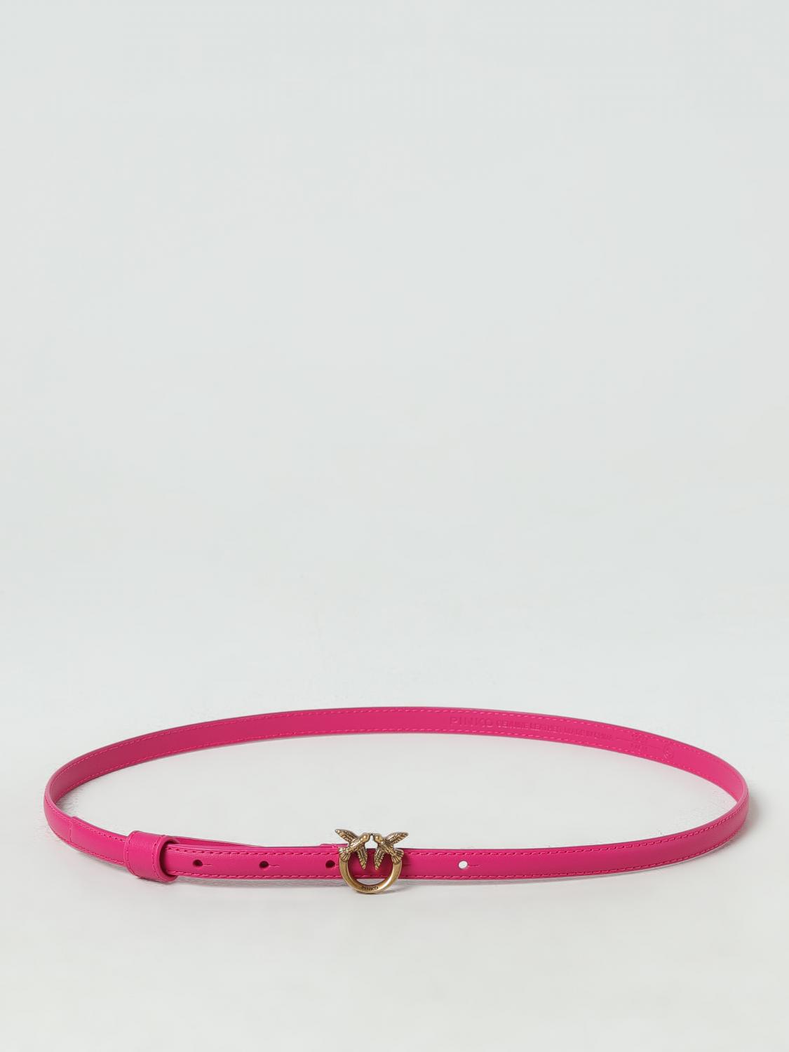 PINKO CINTURA: Cintura Love Berry Pinko in pelle, Fuxia - Img 1