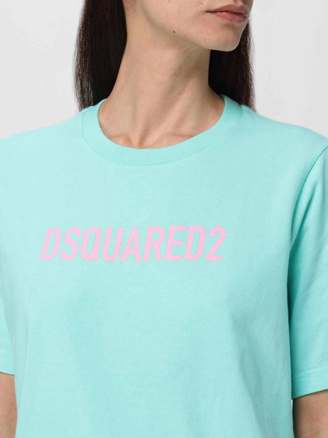 Tシャツ・カットソー DSQUARED2 Woman T-Shirt Gnawed Blue S75GD0356S23009 507 DSQUARED2: T-shirt woman - Gnawed Blue | Dsquared2 t-shirt