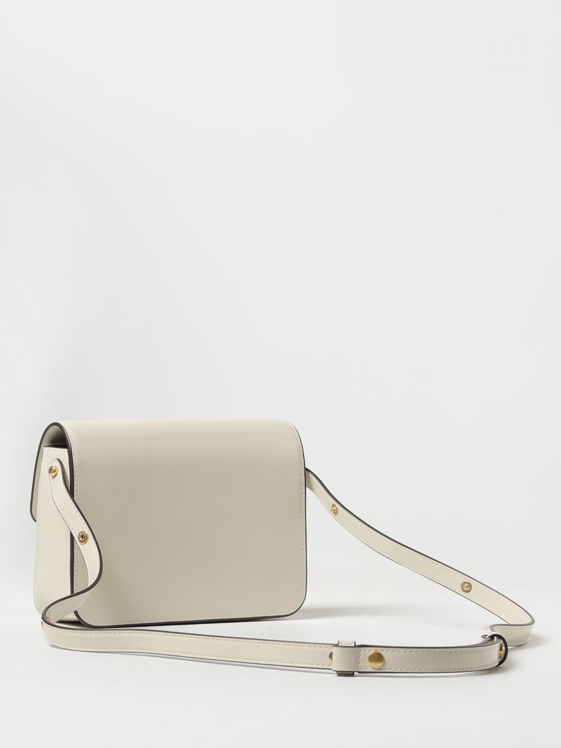 TORY BURCH BORSA MINI: Borsa Robinson Tory Burch in pelle spazzolata, Bianco - Img 2