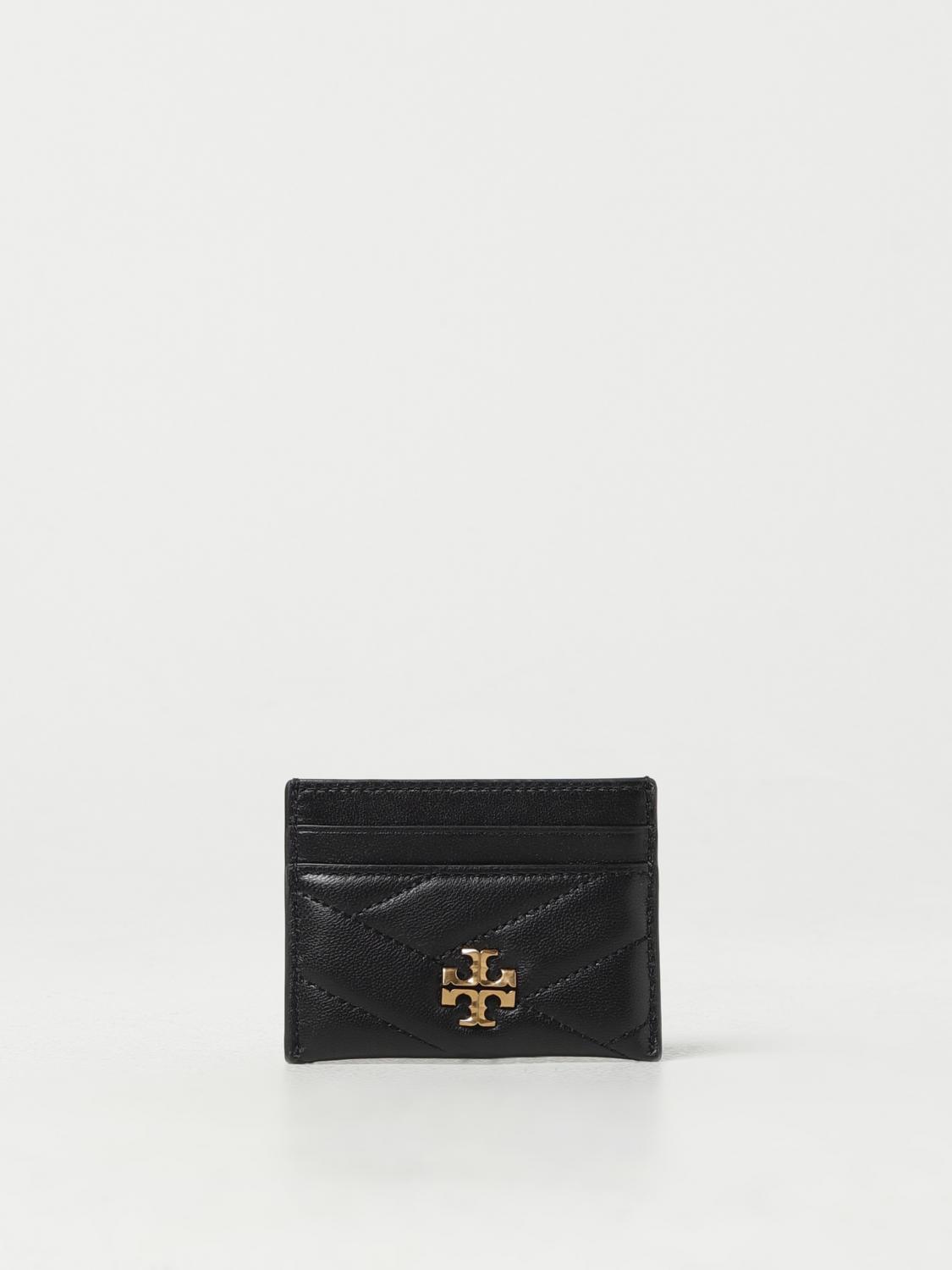 TORY BURCH PORTAFOGLIO: Portacarte di credito Kira Tory Burch in nappa matelassé, Nero - Img 1