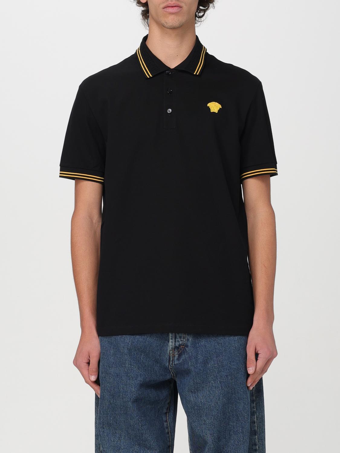 VERSACE POLO SHIRT: Polo shirt men Versace, Black - Img 1