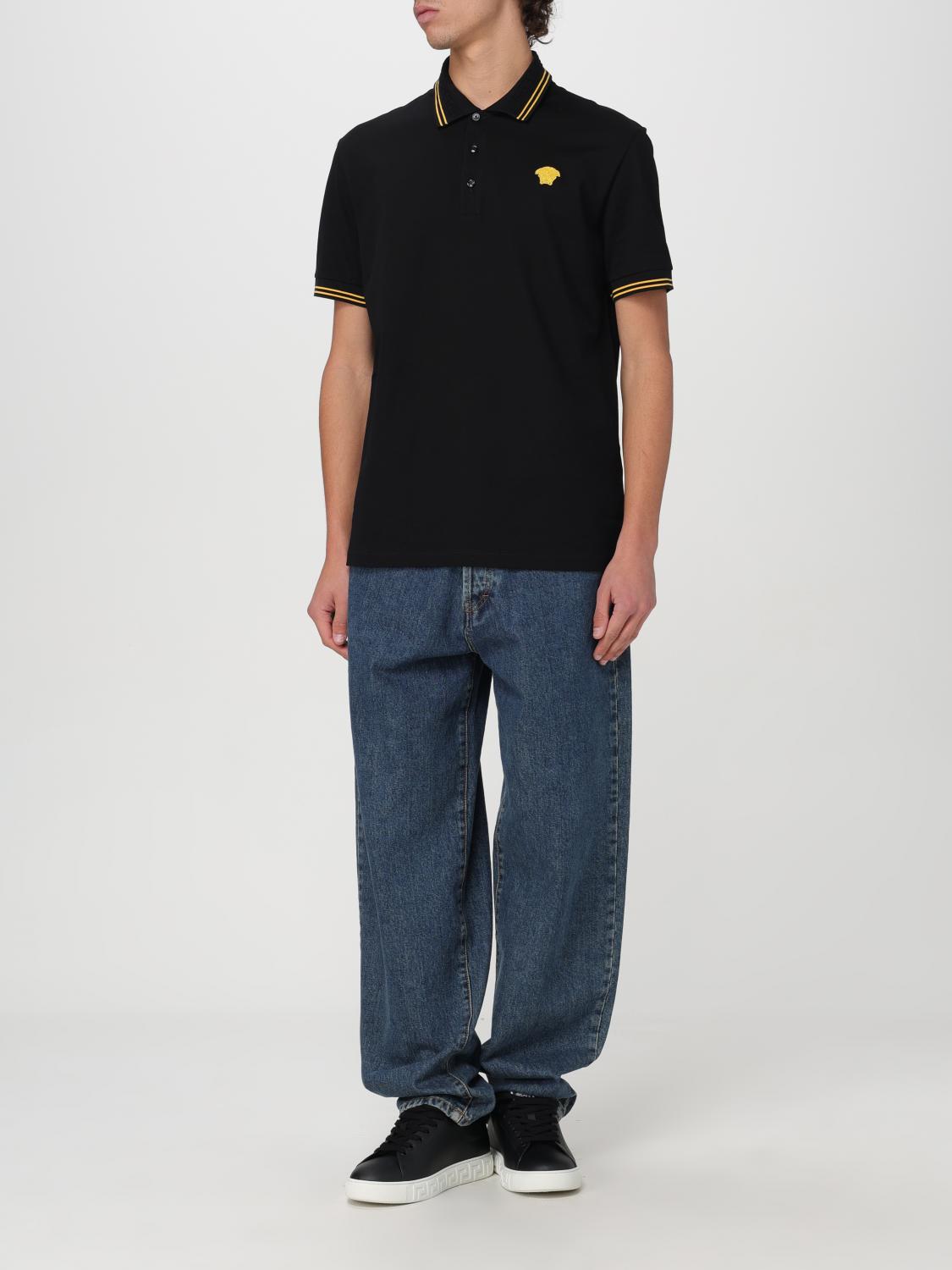 VERSACE POLO SHIRT: Polo shirt men Versace, Black - Img 2