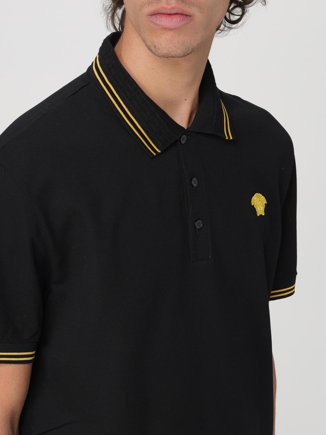 VERSACE POLO SHIRT: Polo shirt men Versace, Black - Img 5
