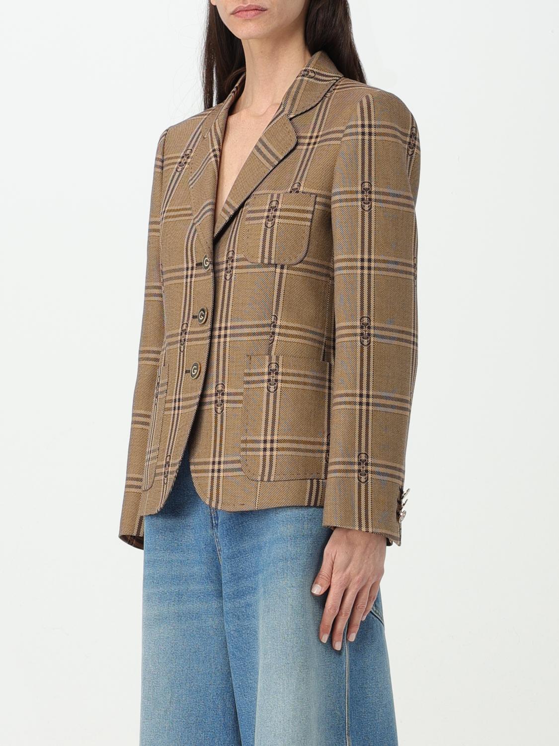 GUCCI：ジャケット レディース - ベージュ | GIGLIO.COMオンラインの