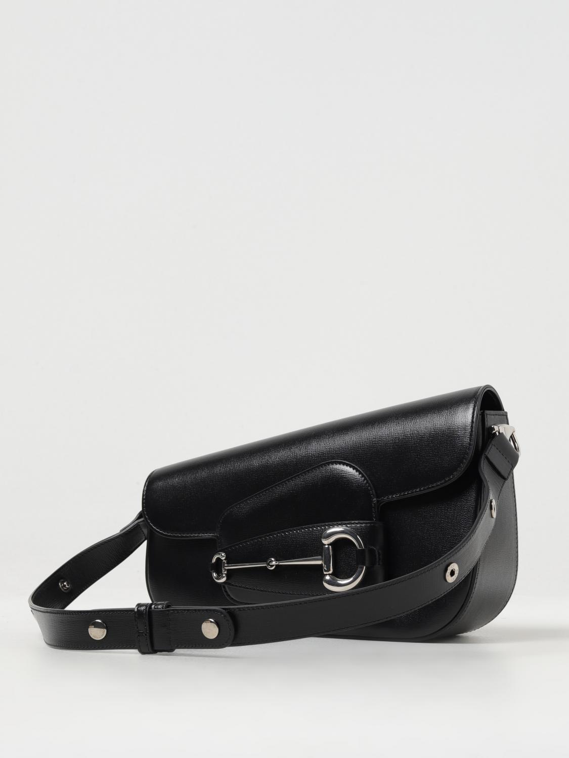GUCCI: Crossbody bags woman - Black | Gucci shoulder bag