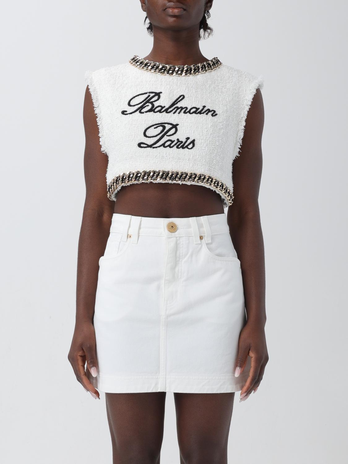 Balmain トップス レディース - ホワイト | CF1AI145CE79 | GIGLIO.COM