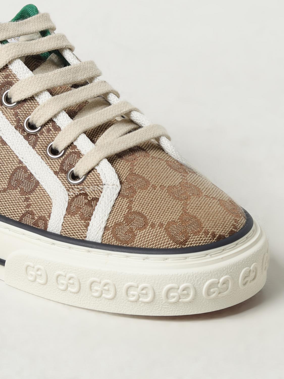 GUCCI BASKETS: Baskets femme Gucci, Beige - Img 4