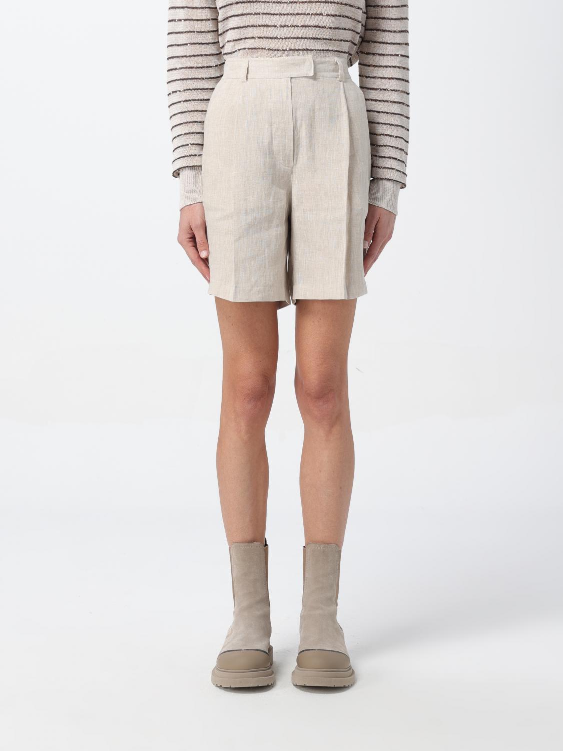 ショートパンツ BRUNELLO CUCINELLI Woman Short Brown MM633EP999 C025 BRUNELLO CUCINELLI: Short woman - Brown | Brunello Cucinelli