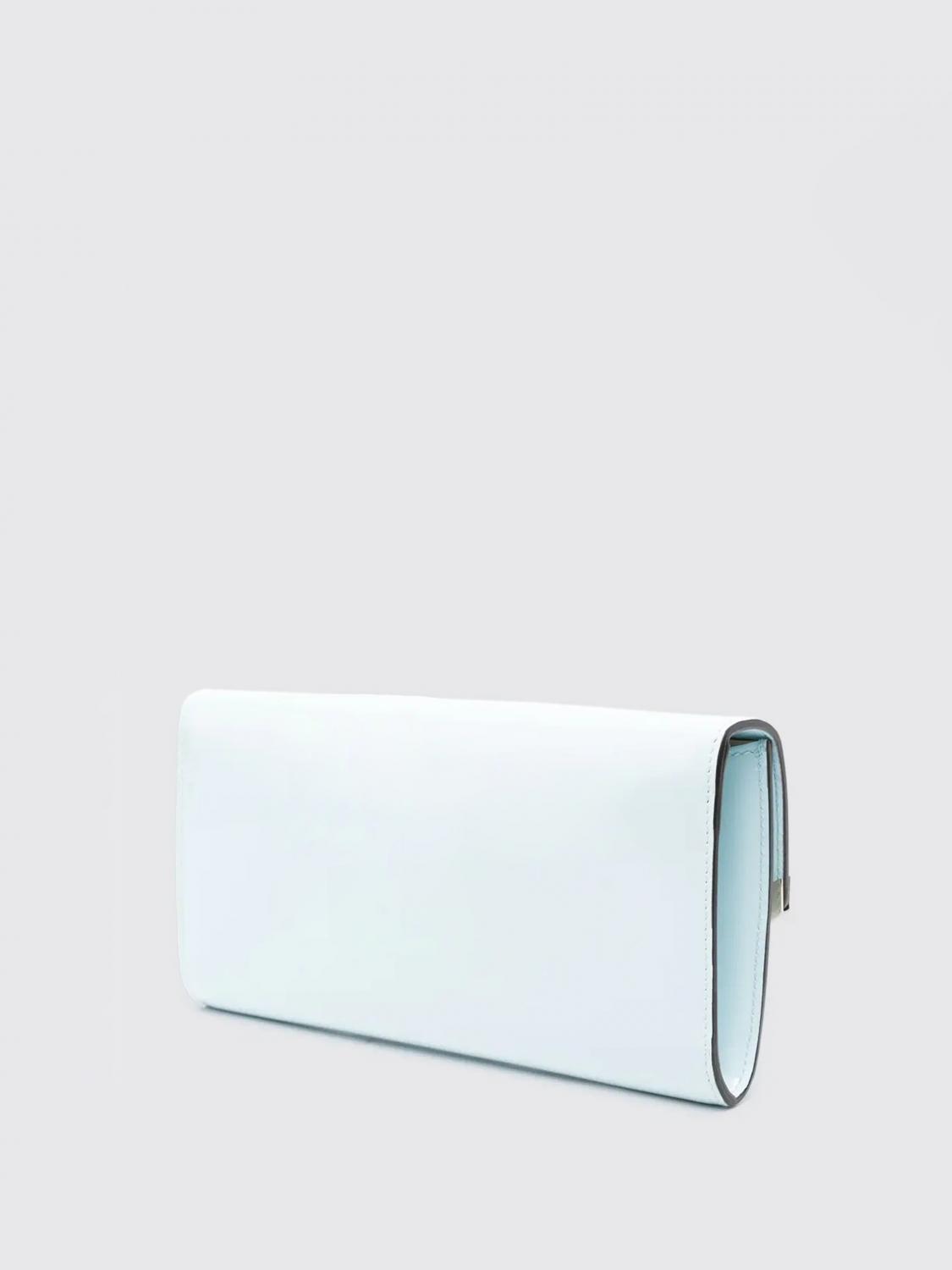 JIMMY CHOO CLUTCH: Clutch Emmie Jimmy Choo in vernice con tracolla, Blue - Img 2
